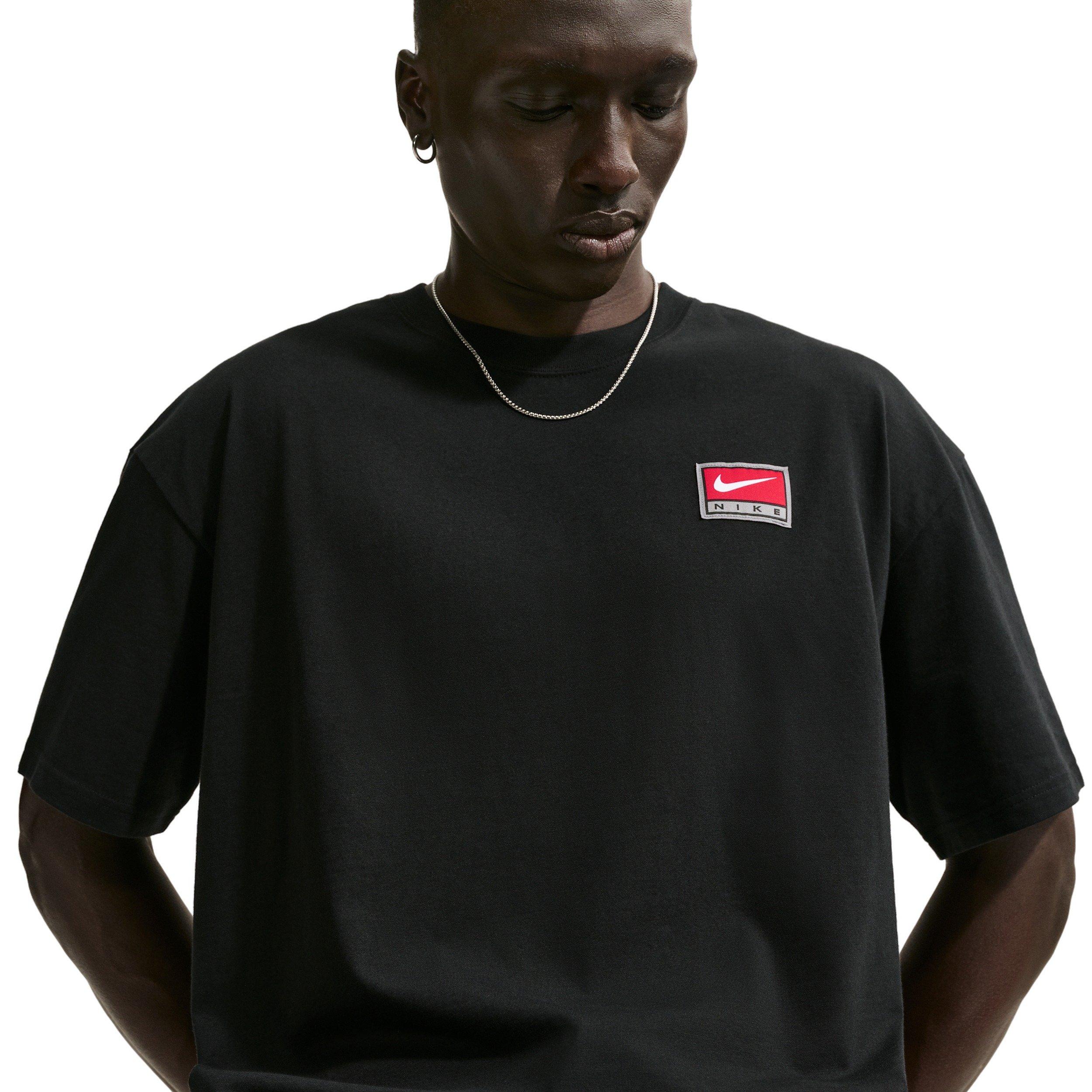 Nike Men's Life Short-Sleeve Boxy Knit Top - Black - BLACK