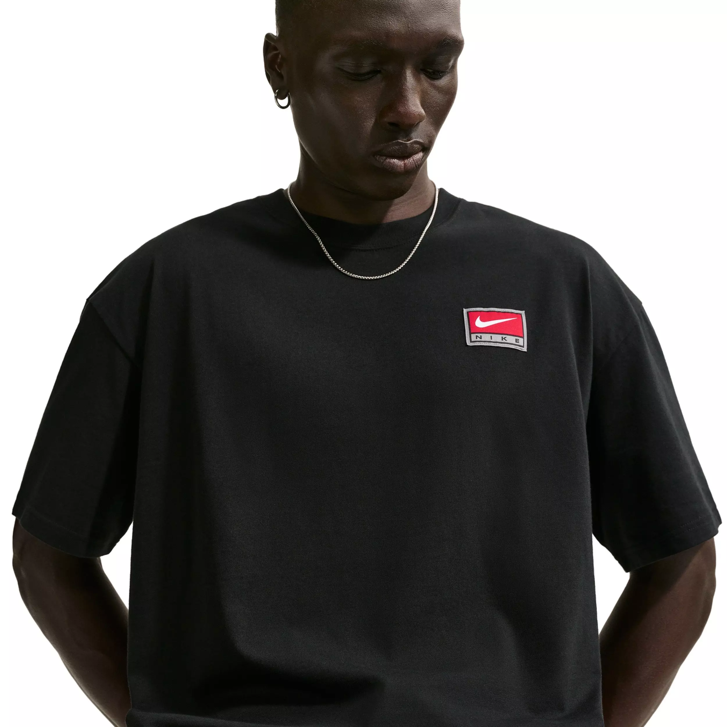 Nike Men's Life Short-Sleeve Boxy Knit Top - Black - BLACK