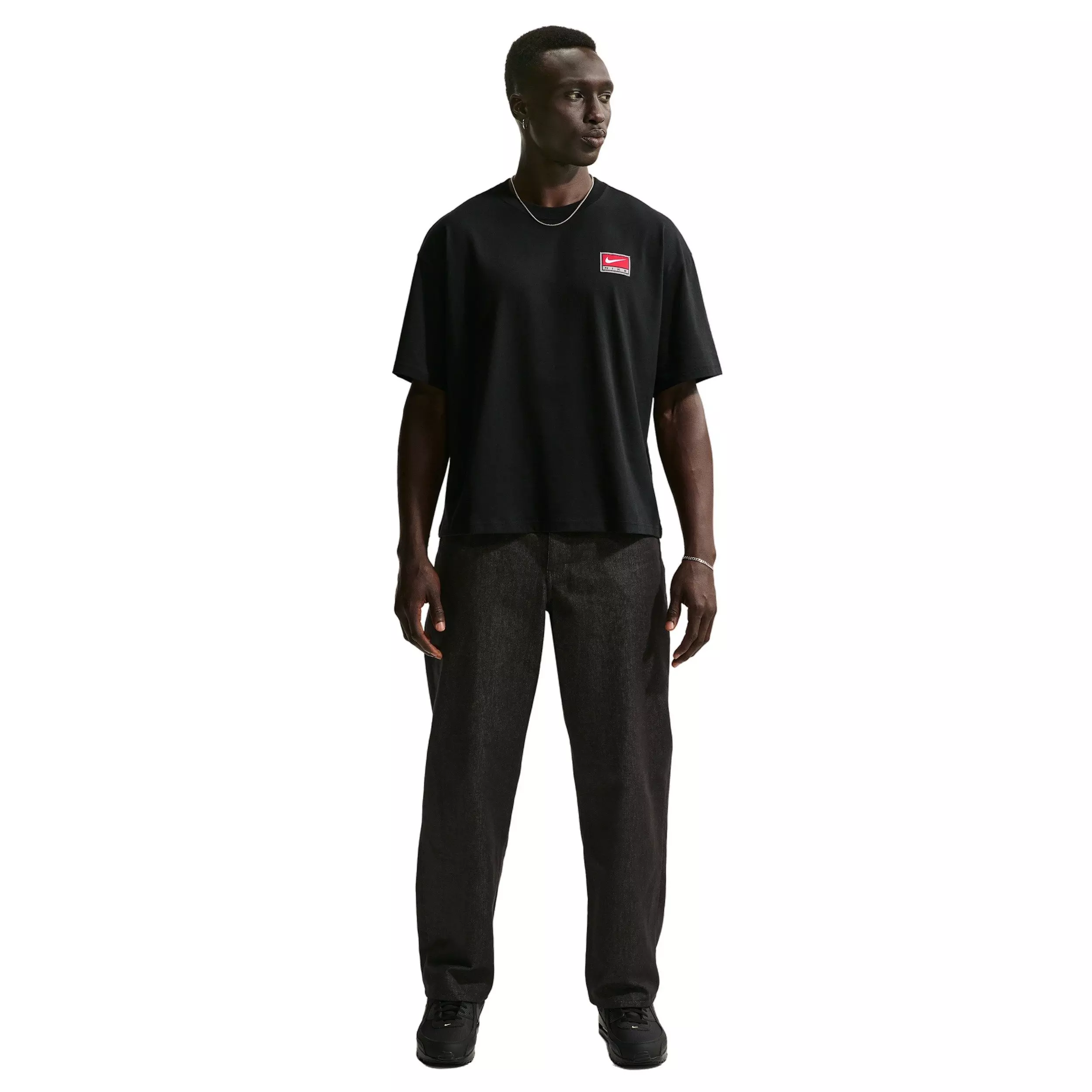 Nike Men's Life Short-Sleeve Boxy Knit Top - Black - BLACK