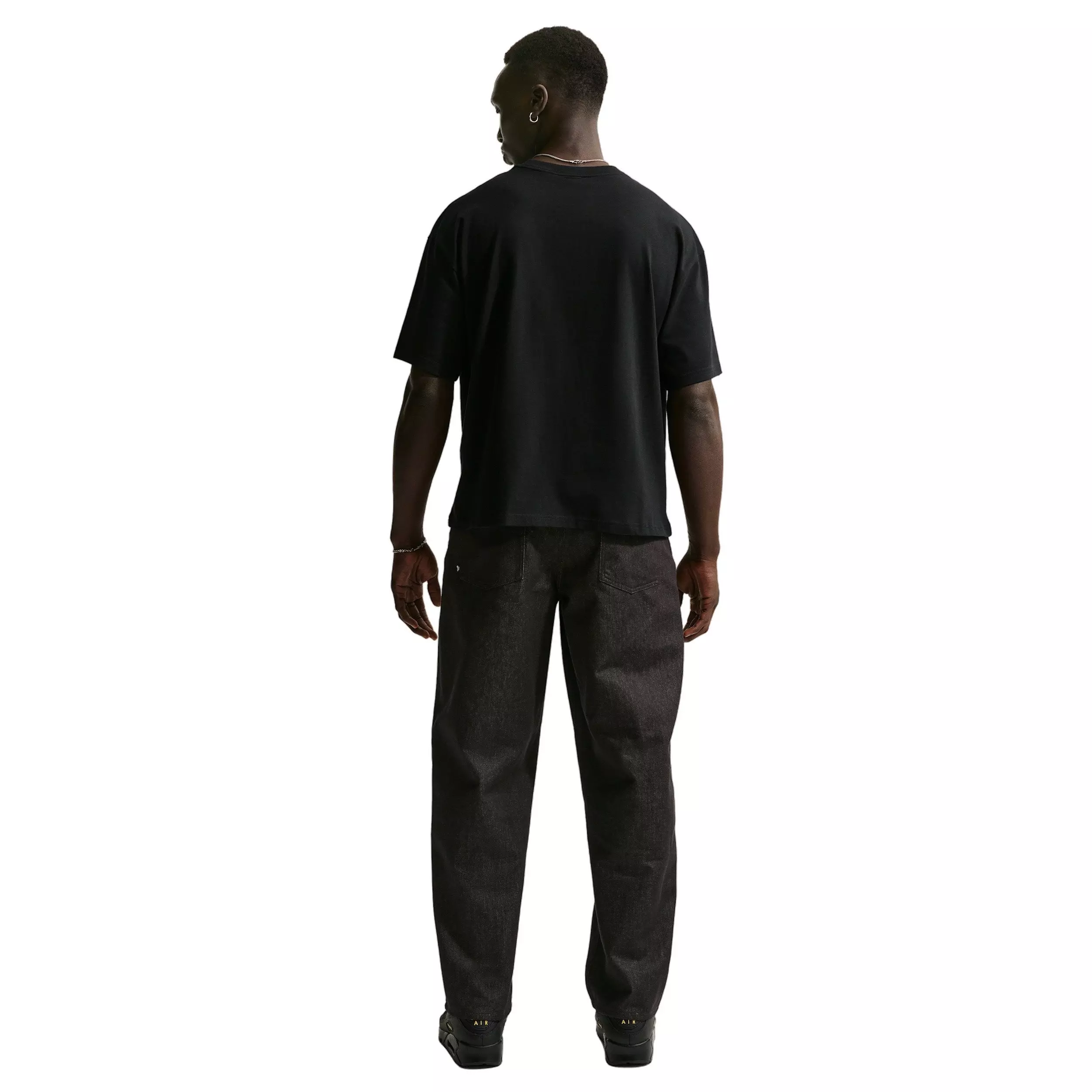 Nike Men's Life Short-Sleeve Boxy Knit Top - Black - BLACK