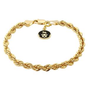 King Ice 3mm Rope Bracelet - Gold - GOLD