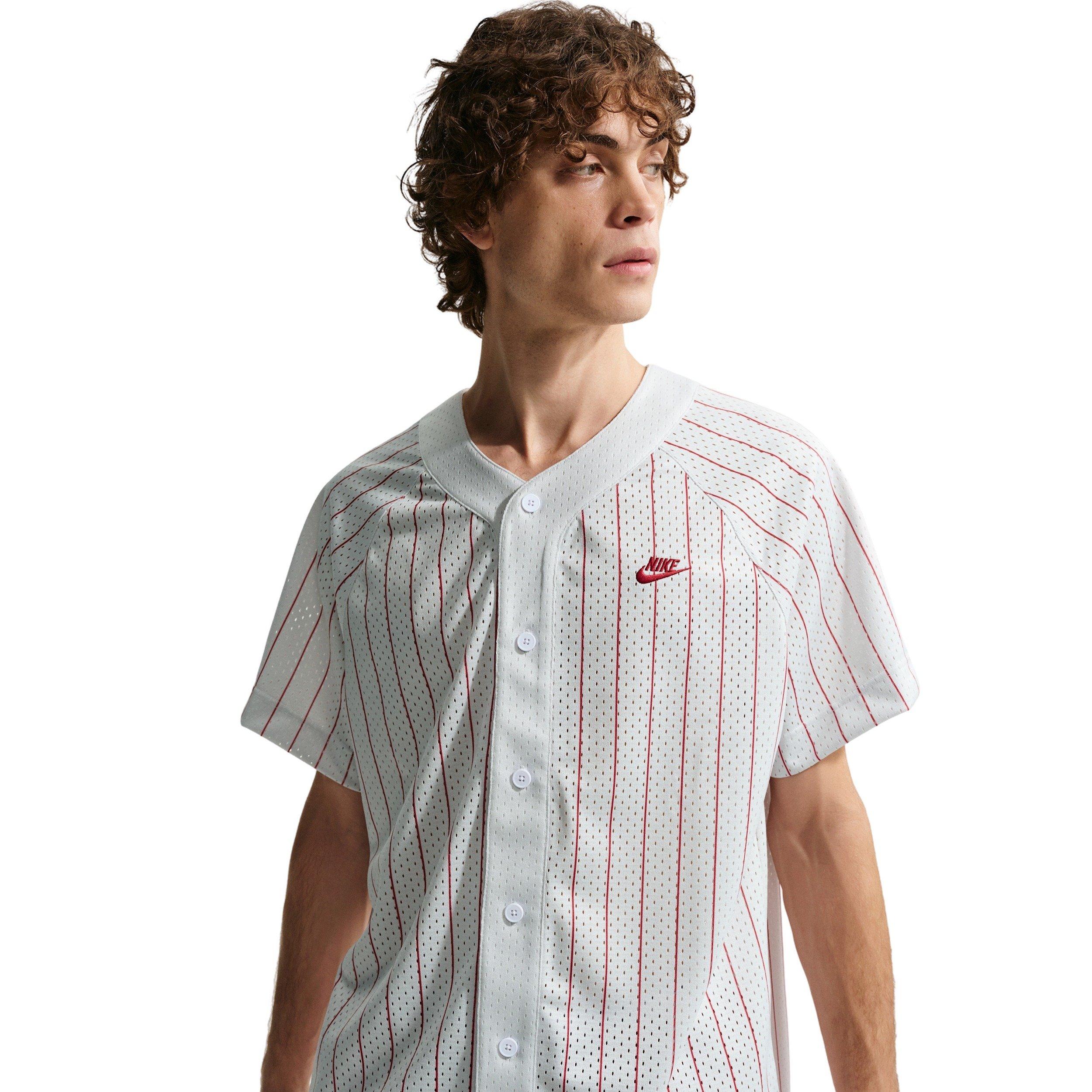 Nike Men's Sportswear Club Jersey - LT GREY/CRIMSON Thumbnail View 1