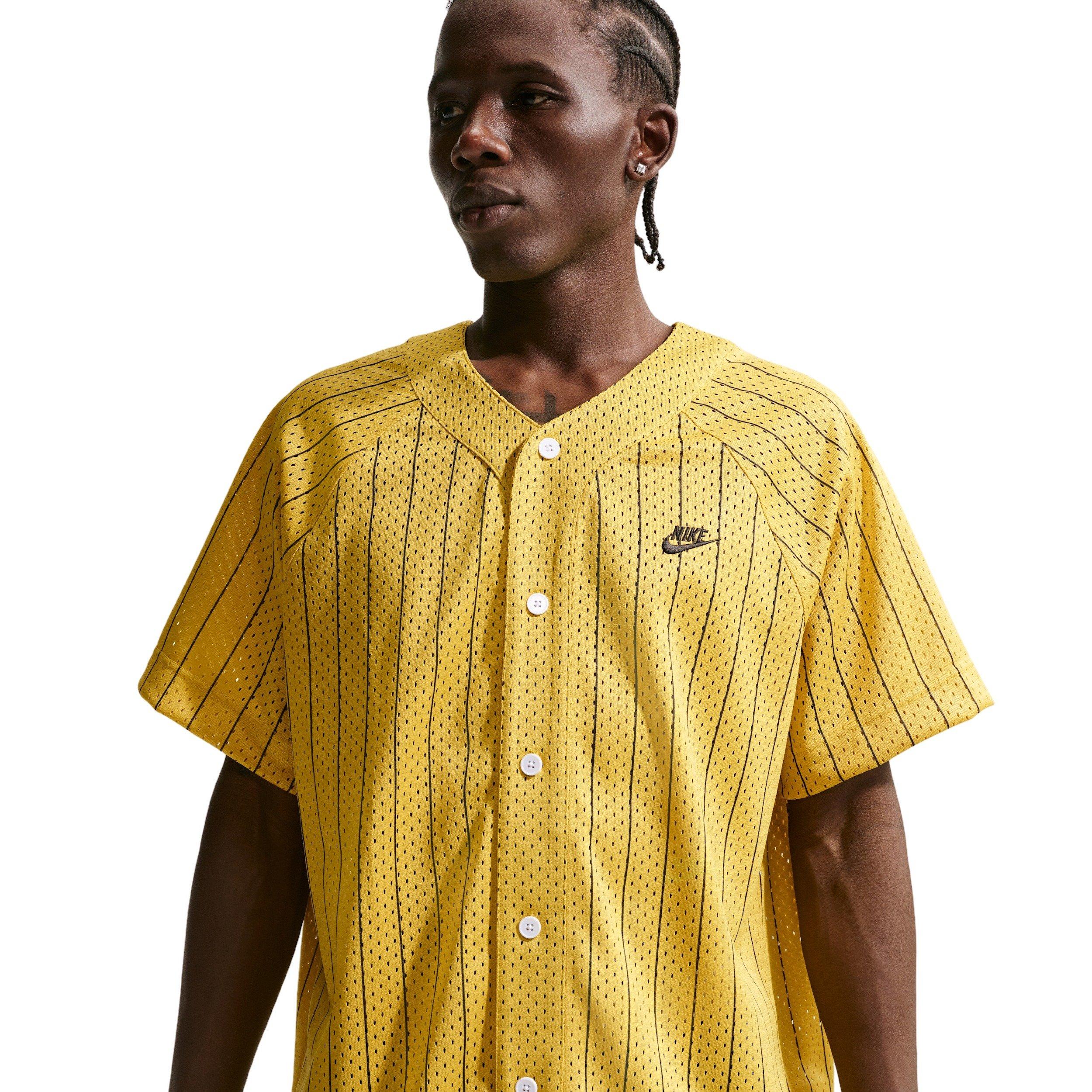 Nike Men's Sportswear Club Jersey - YELLOW/BLACK Thumbnail View 1