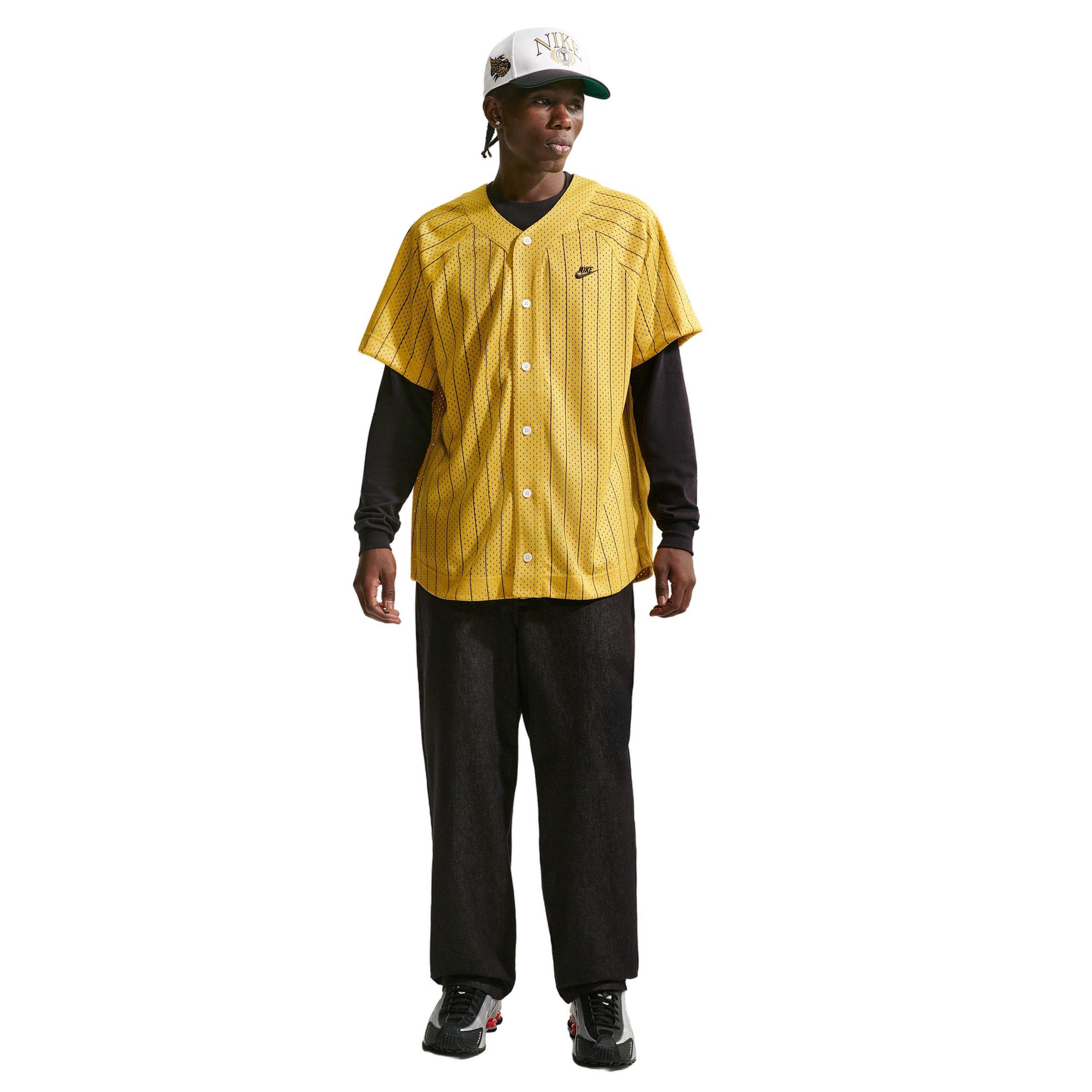 Nike Men's Sportswear Club Jersey - YELLOW/BLACK Thumbnail View 4