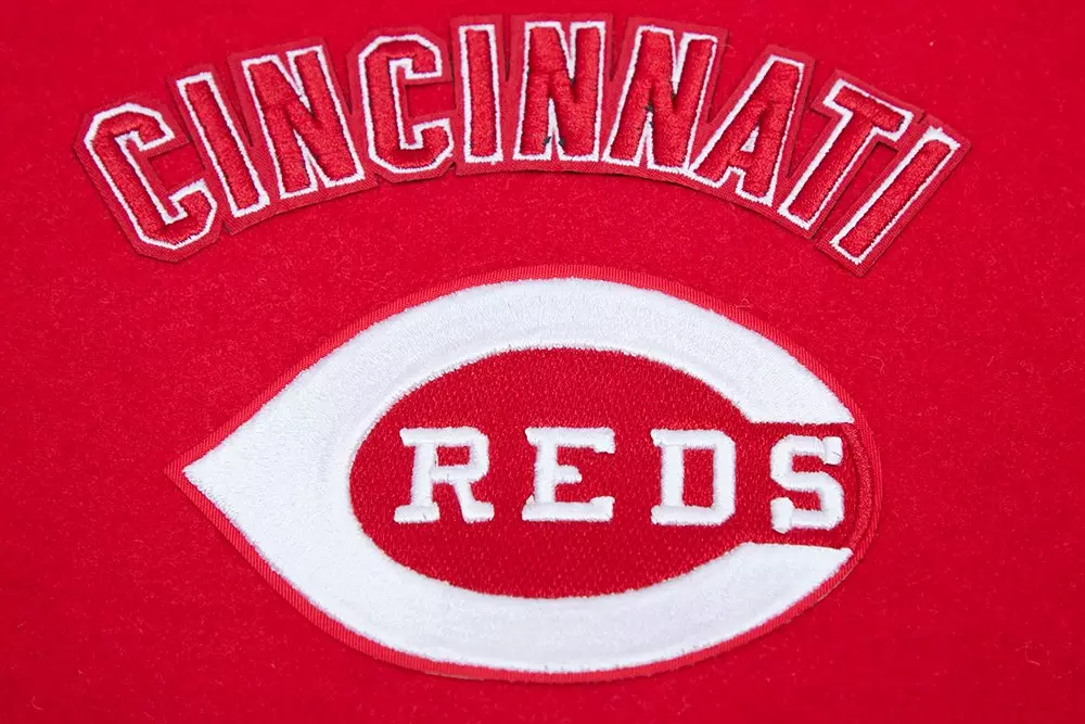 Pro Standard Men's MLB Cincinnati Reds Retro Classic Rib Wool Varsity Jacket -Red - RED