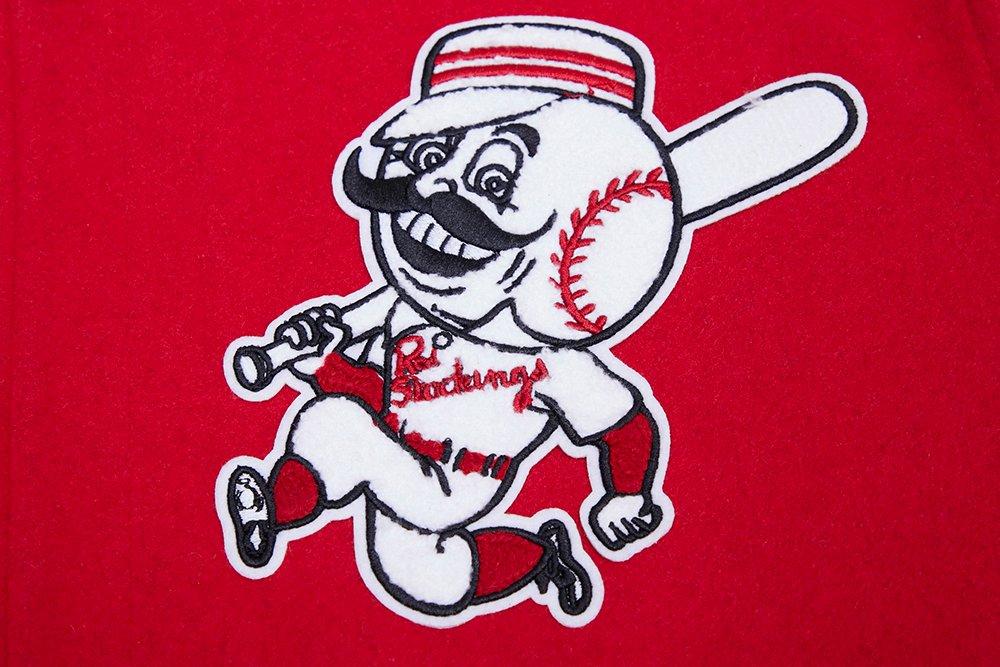 Pro Standard Men's MLB Cincinnati Reds Retro Classic Rib Wool Varsity Jacket - Red - RED Thumbnail View 7