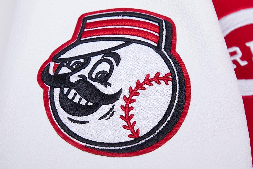 Pro Standard Men's MLB Cincinnati Reds Retro Classic Rib Wool Varsity Jacket -Red - RED Thumbnail View 8