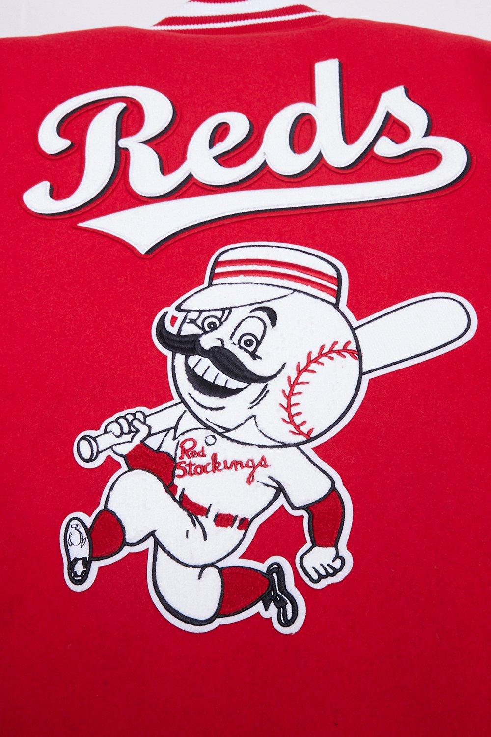 Pro Standard Men's MLB Cincinnati Reds Retro Classic Rib Wool Varsity Jacket - Red - RED Thumbnail View 10