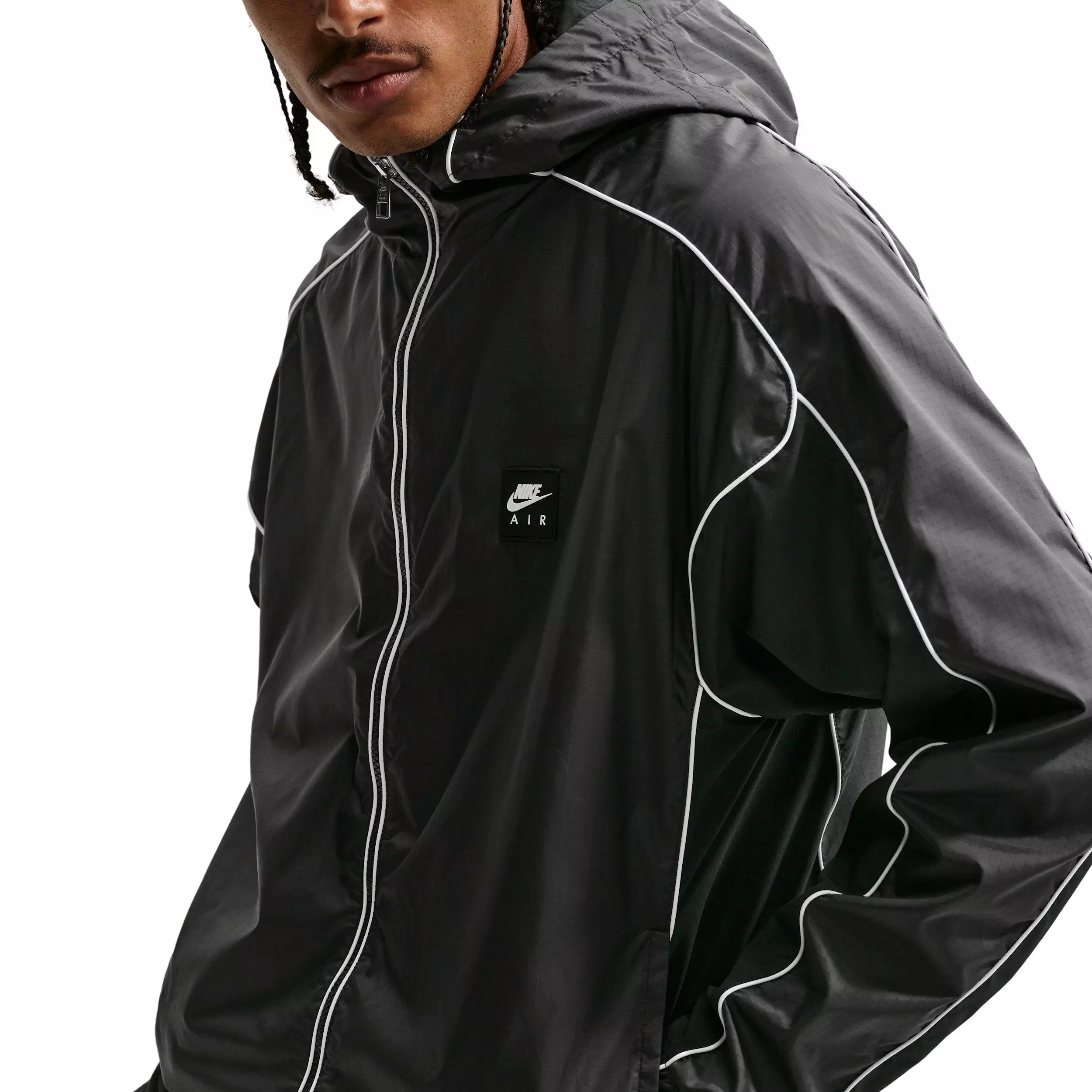 Nike Air Men's Full-Zip Hybrid Utility Jacket - BLACK