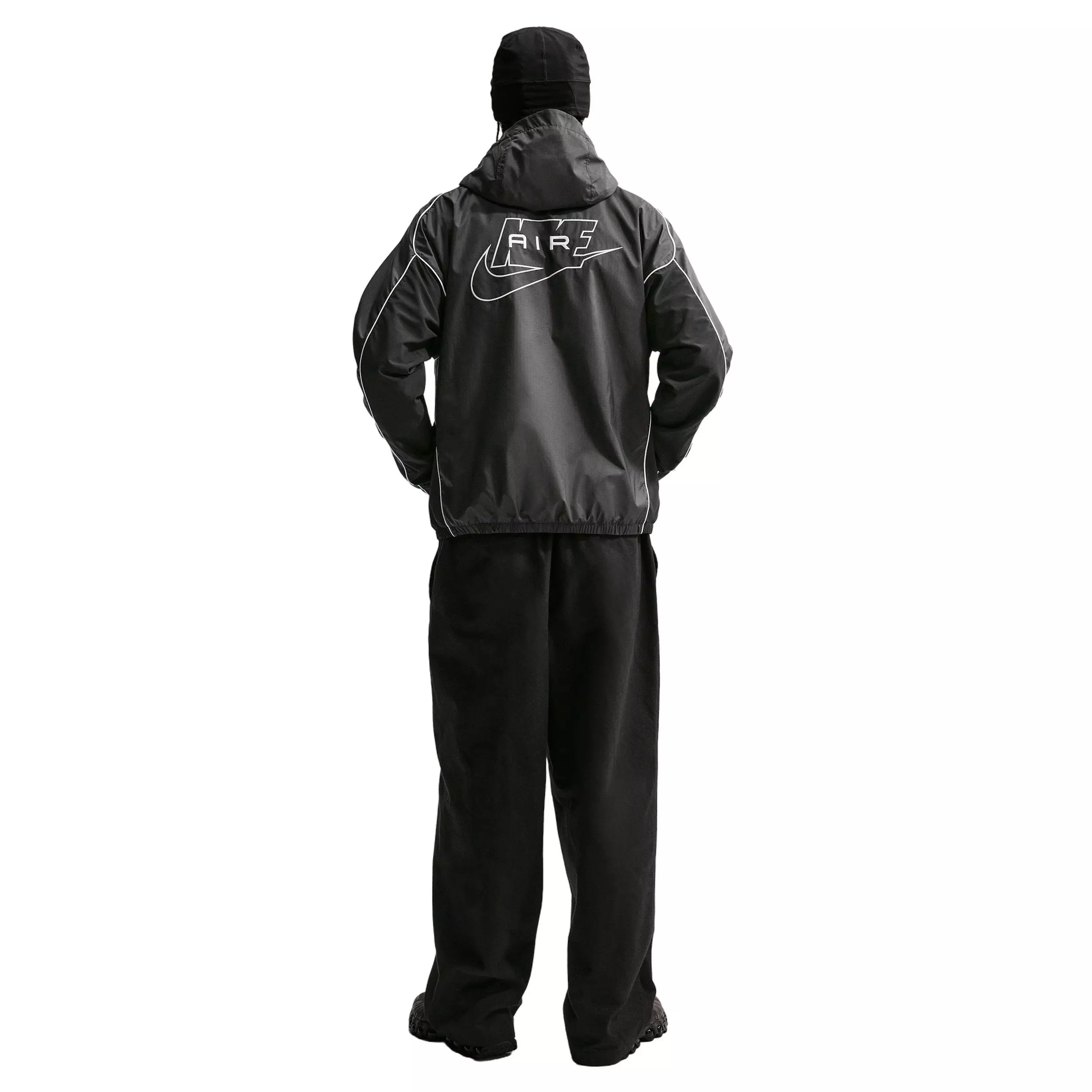 Nike Air Men's Full-Zip Hybrid Utility Jacket - BLACK