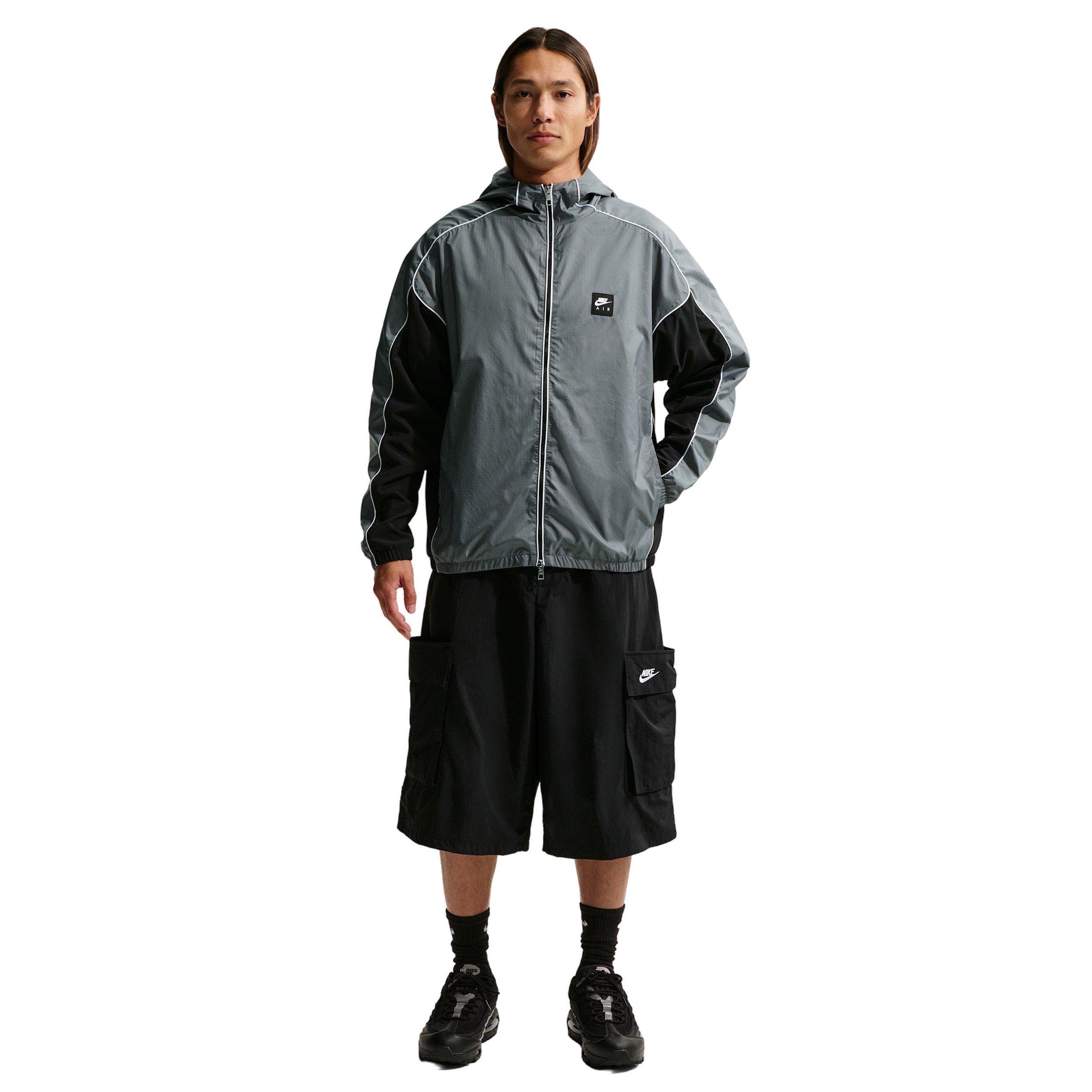 Nike Air Men's Full-Zip Hybrid Utility Jacket - GREY Thumbnail View 1