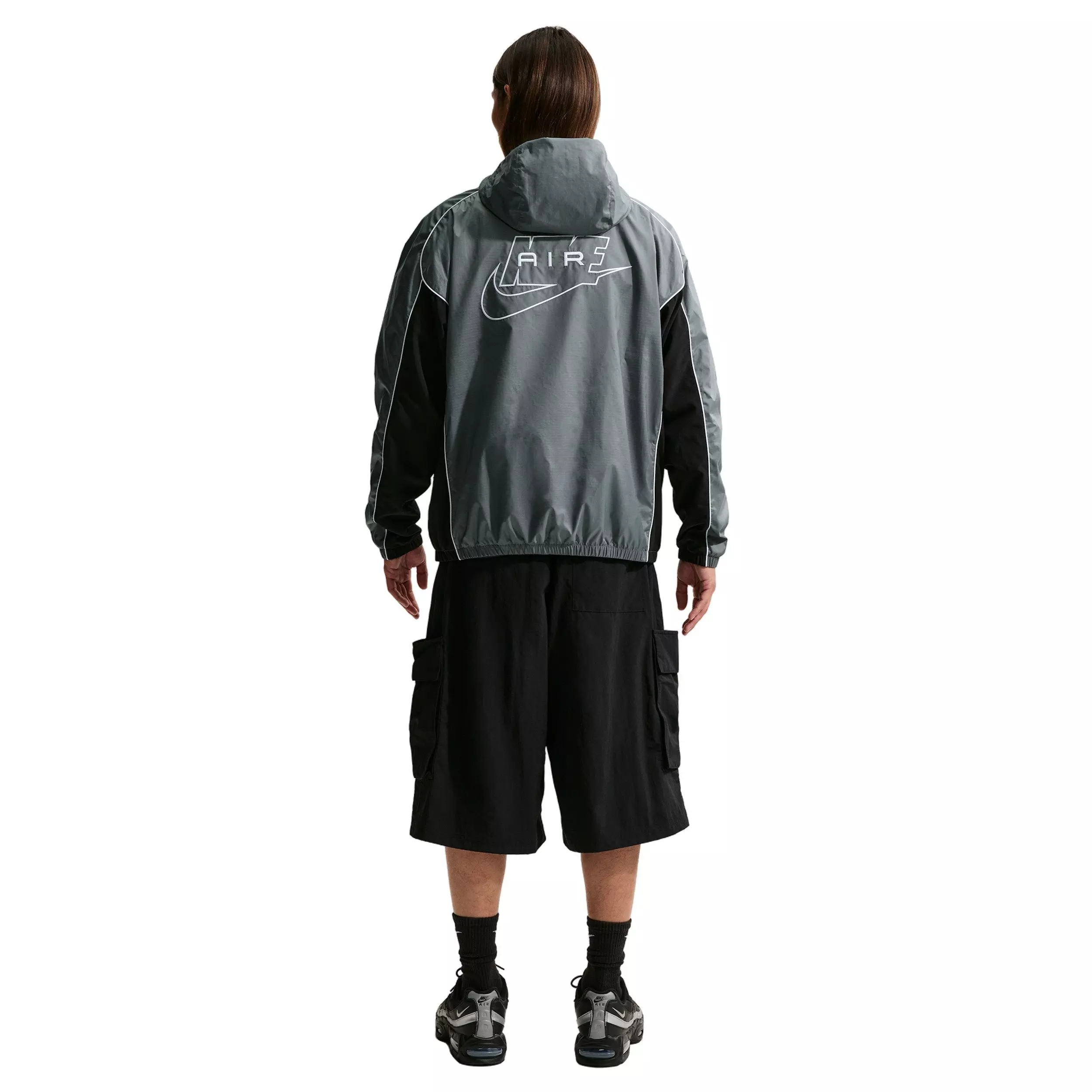 Nike Air Men's Full-Zip Hybrid Utility Jacket - GREY