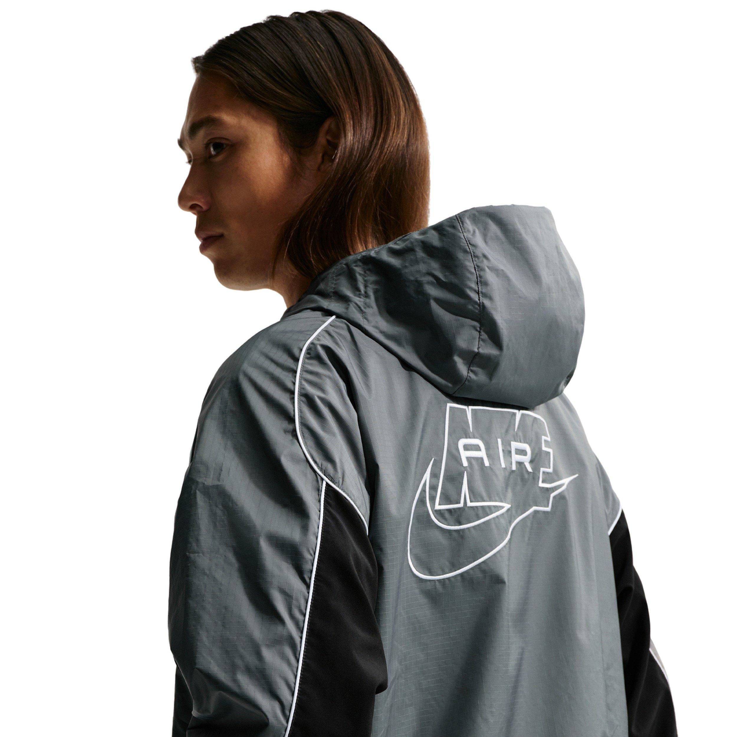 Nike Air Men's Full-Zip Hybrid Utility Jacket - GREY Thumbnail View 3