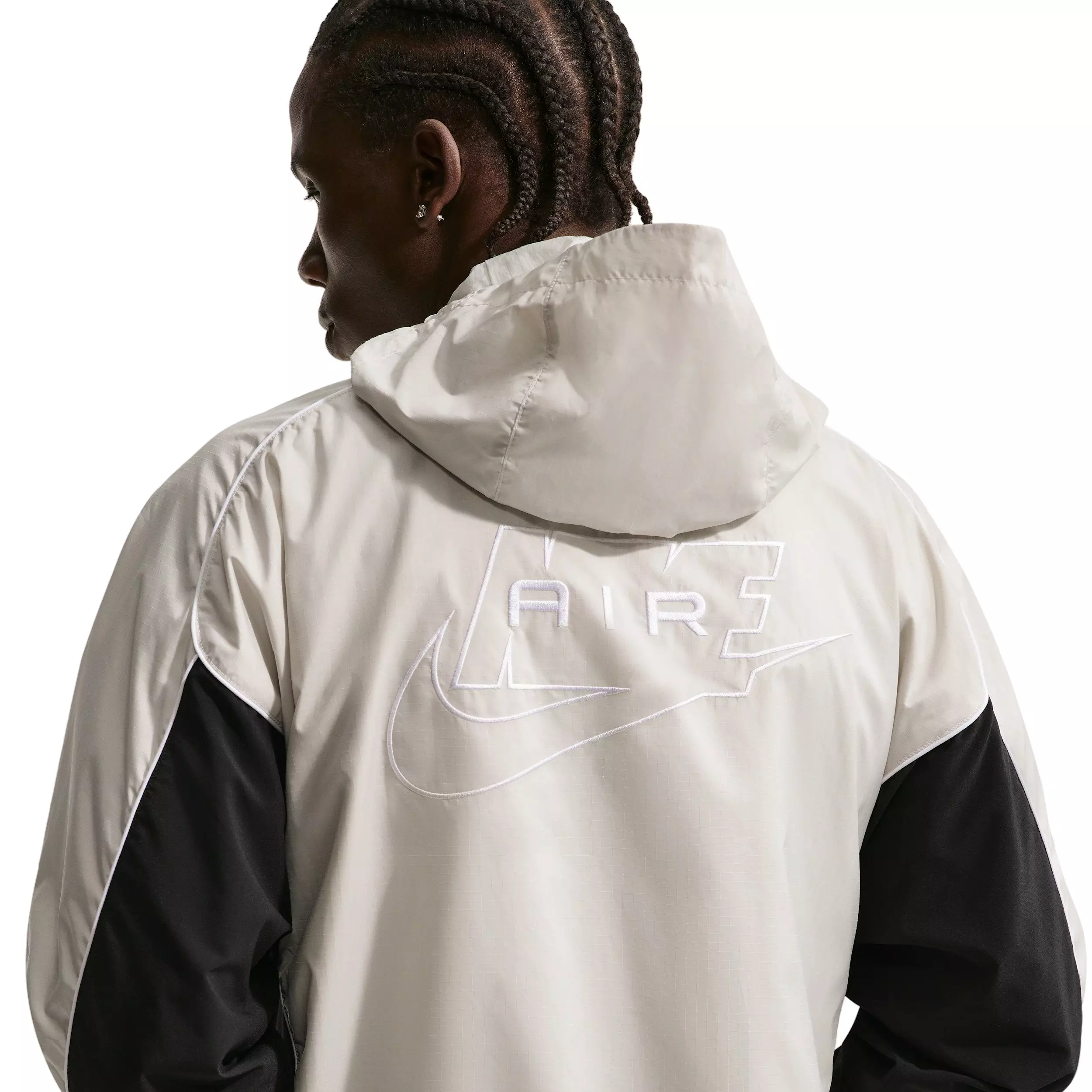 Nike Air Men's Full-Zip Hybrid Utility Jacket - LT GREY