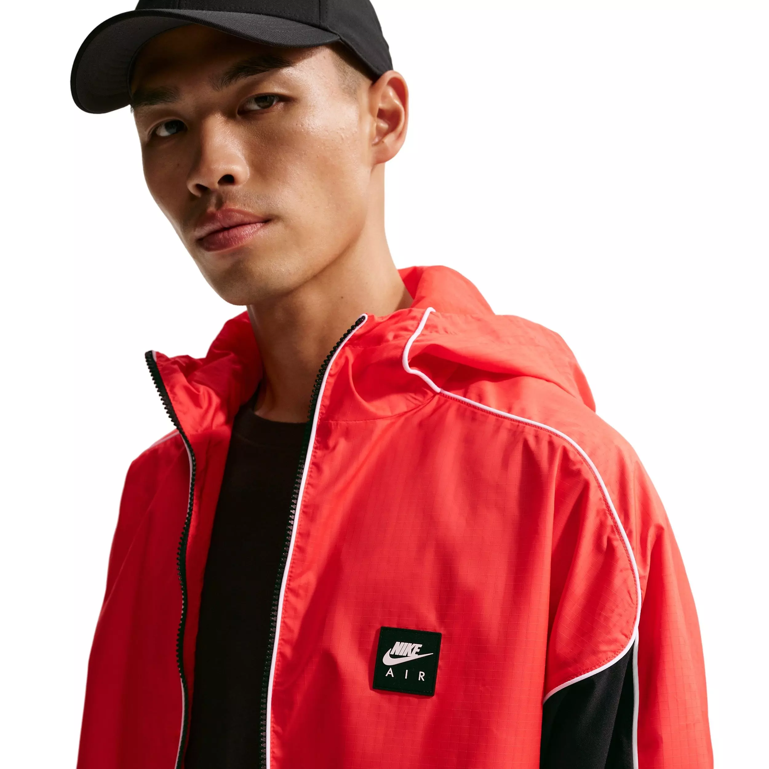 Nike Air Men's Full-Zip Hybrid Utility Jacket - RED