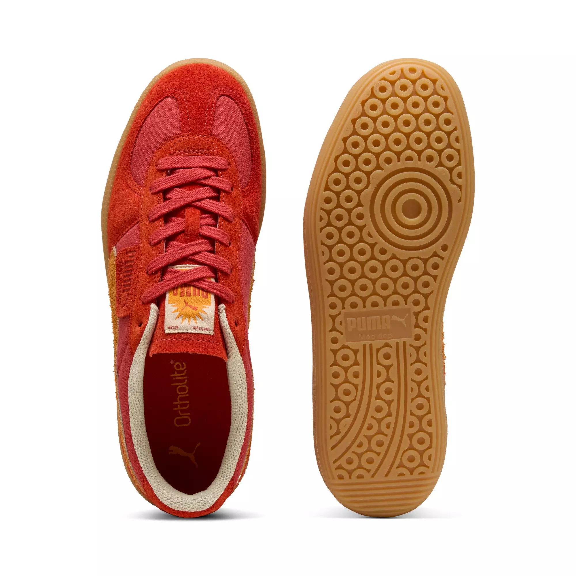 PUMA Palermo Weathered "Red/Tan" Men's Shoe - RED/TAN