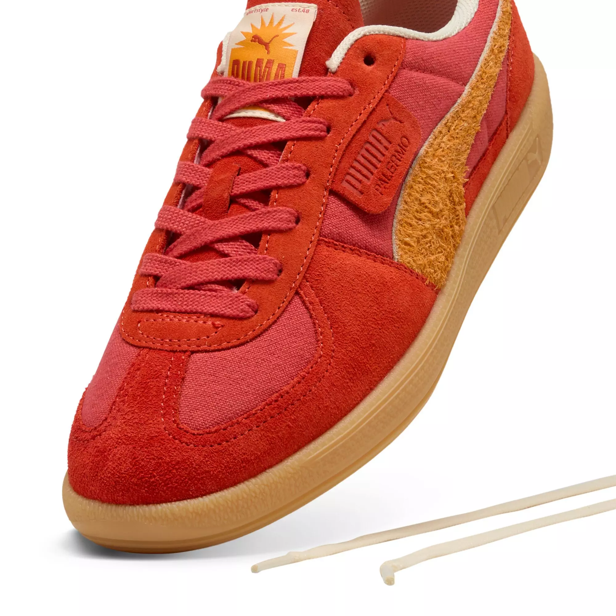PUMA Palermo Weathered "Red/Tan" Men's Shoe - RED/TAN