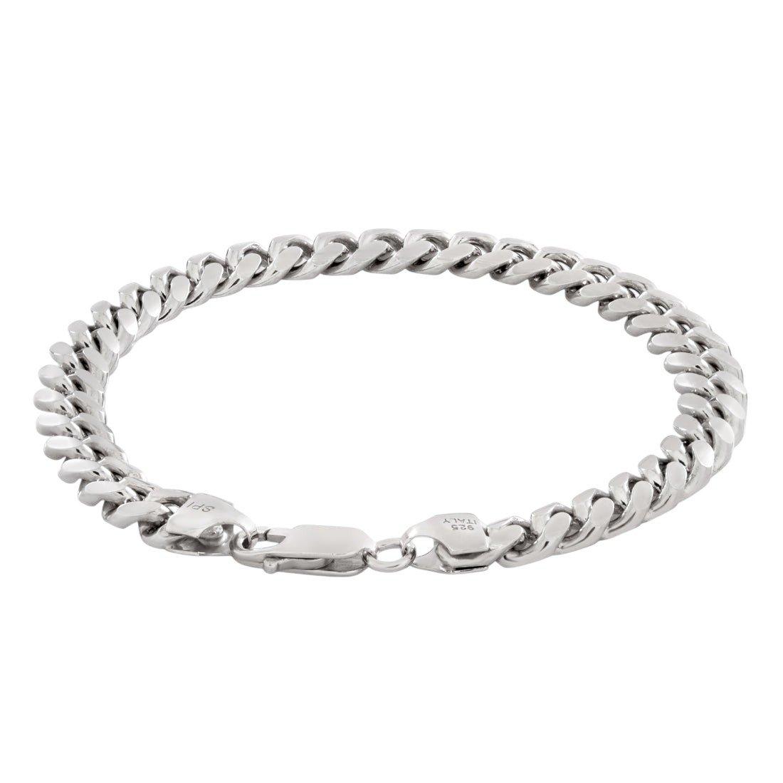King Ice 3mm Miami Cuban Link Bracelet - White Gold - WHITE GOLD