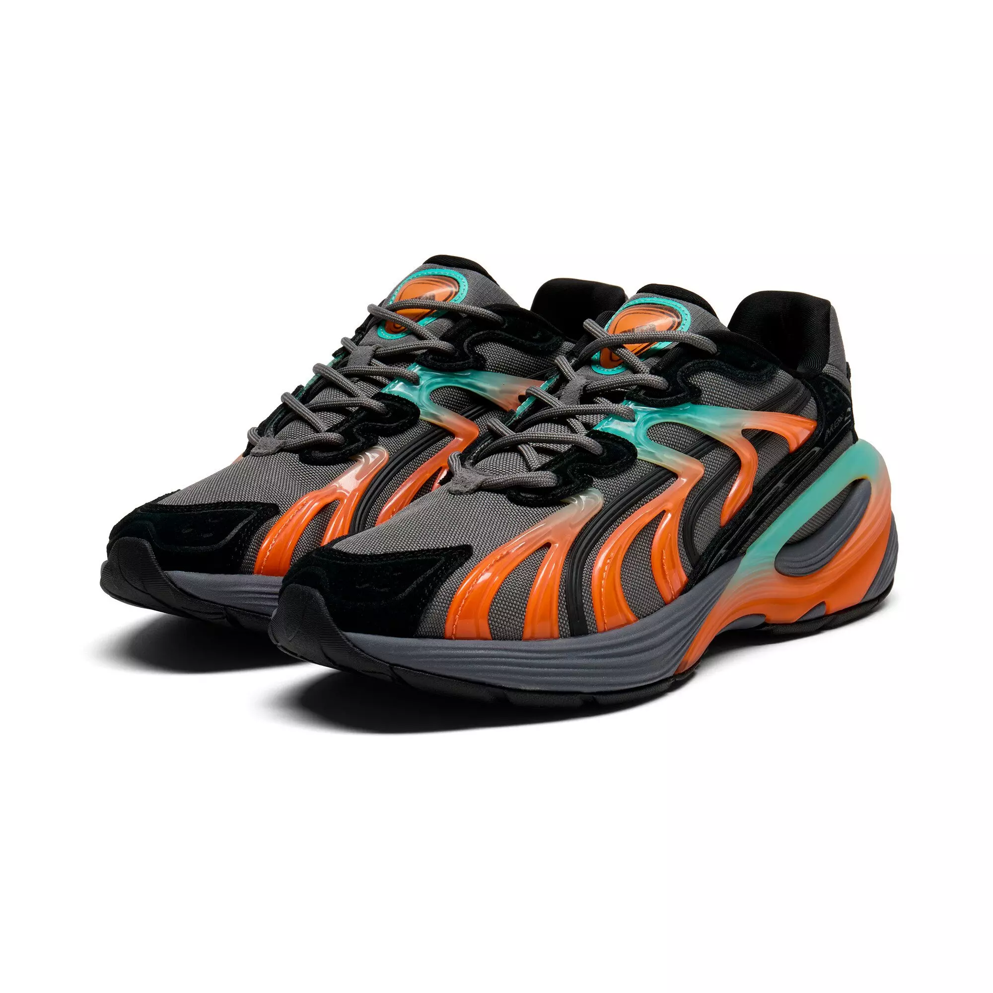 PUMA Inverse Fission "Black/Grey/Orange" Men's Shoe - BLACK/GREY/ORANGE
