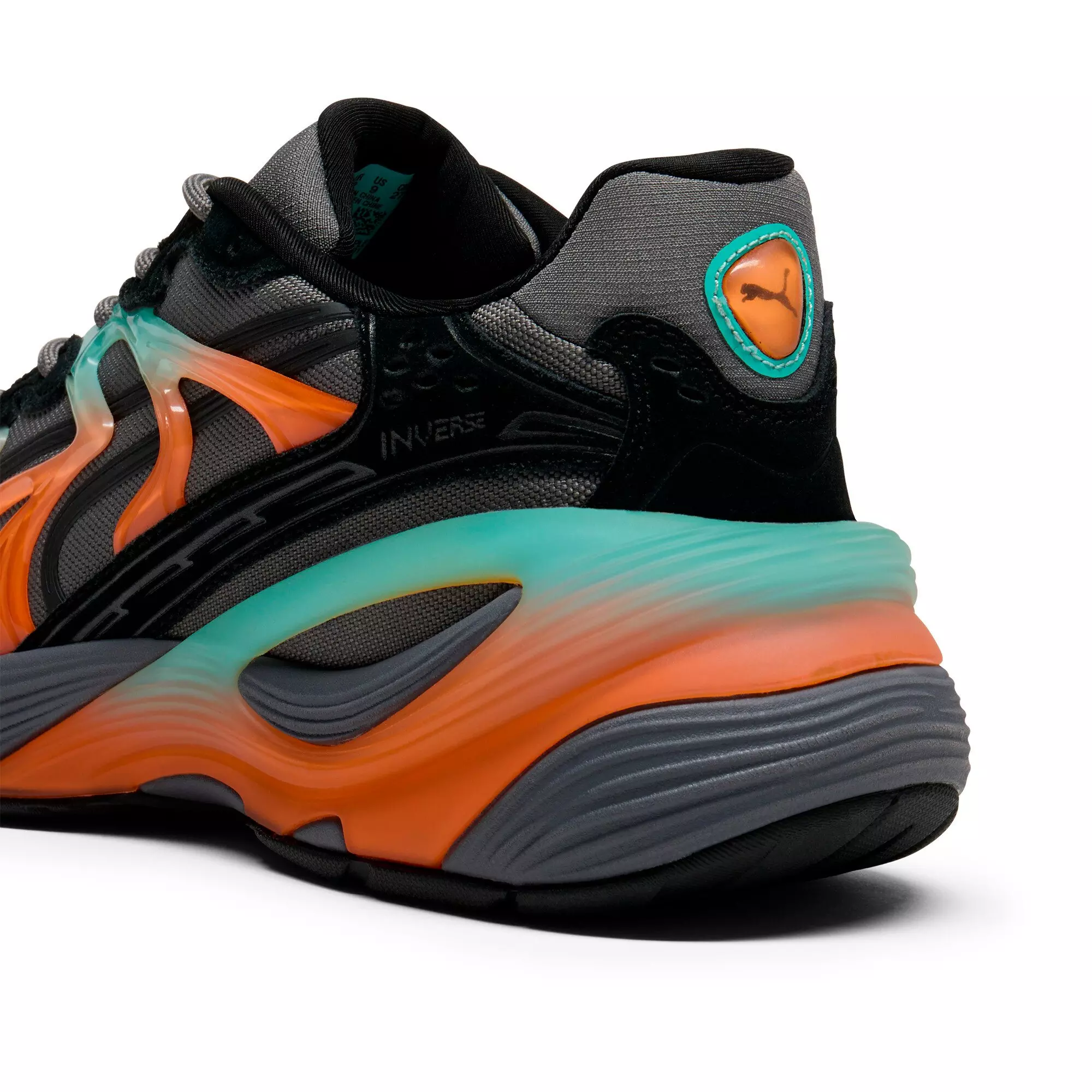 PUMA Inverse Fission "Black/Grey/Orange" Men's Shoe - BLACK/GREY/ORANGE