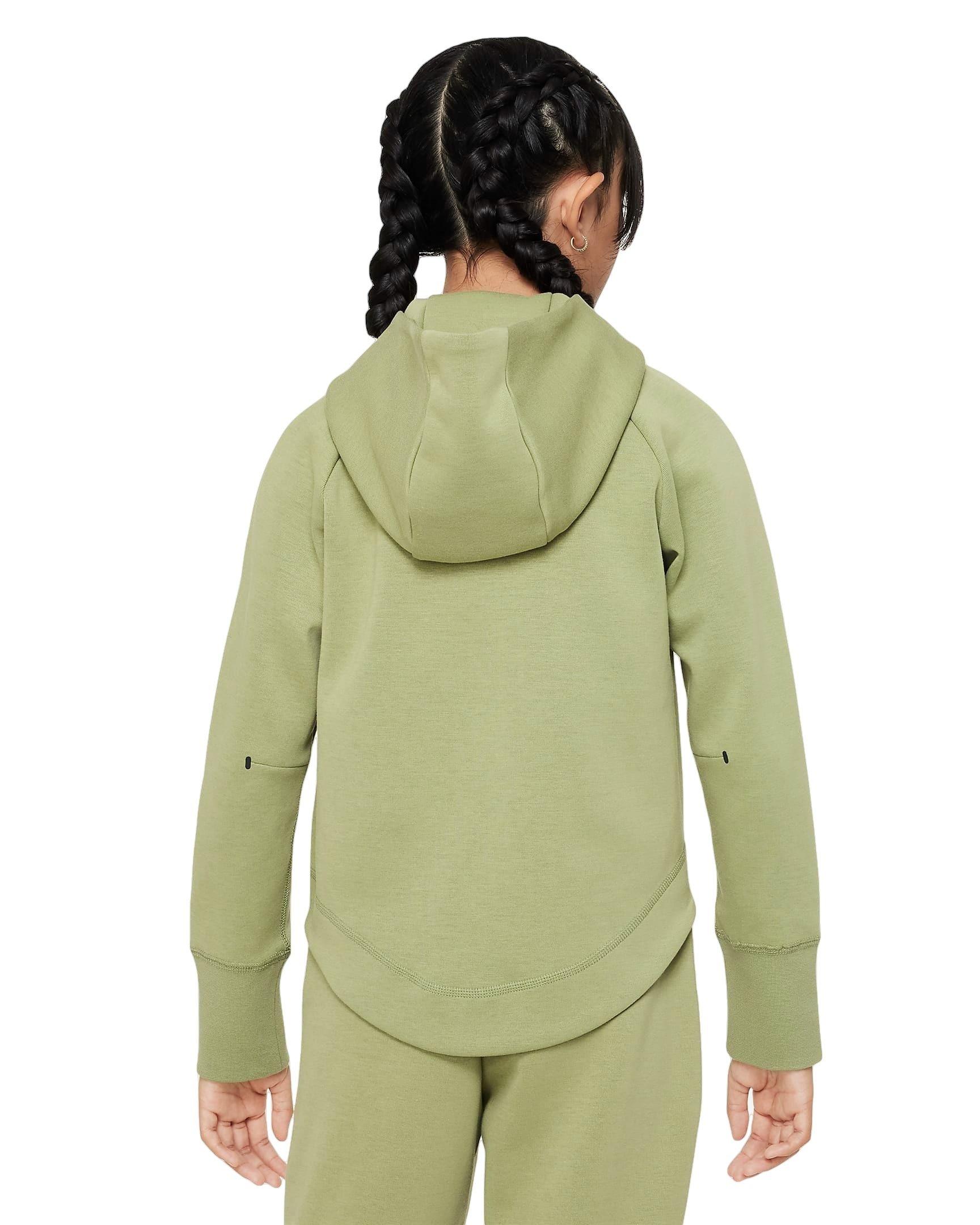 Nike Big Girls' Sportswear Tech Fleece Full-Zip Jacket-Green - GREEN Thumbnail View 2