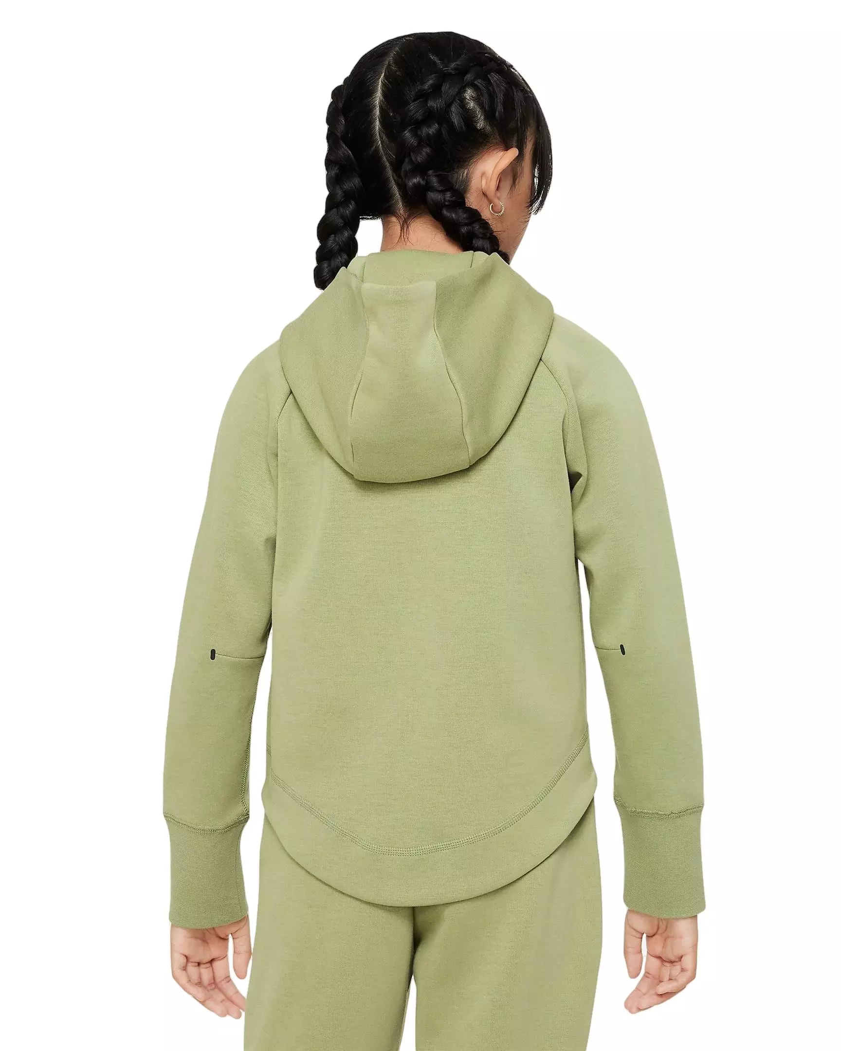 Nike Big Girls' Sportswear Tech Fleece Full-Zip Jacket-Green - GREEN