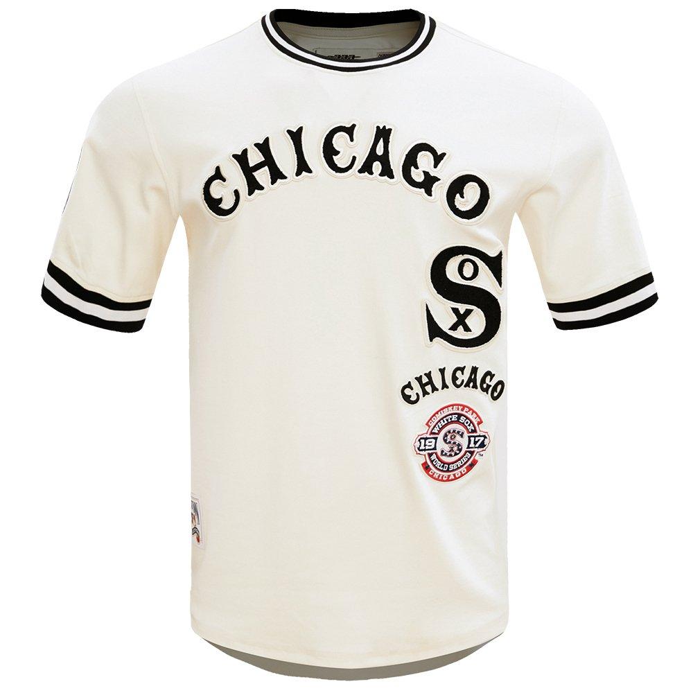 Pro Standard Men's MLB Chicago White Sox Retro Classic Double Knit Tee - Eggshell/Black - EGGSHELL/BLACK Thumbnail View 1