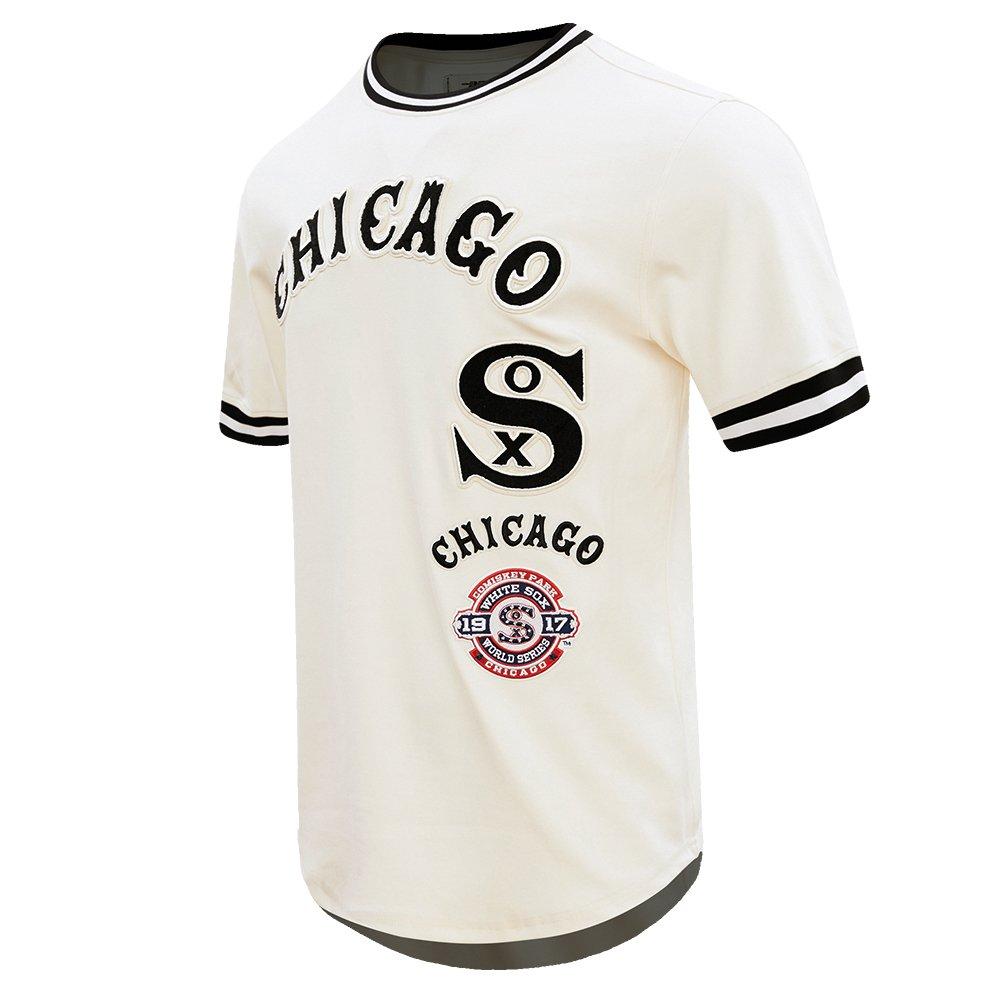 Pro Standard Men's MLB Chicago White Sox Retro Classic Double Knit Tee -Eggshell/Black - EGGSHELL/BLACK Thumbnail View 3