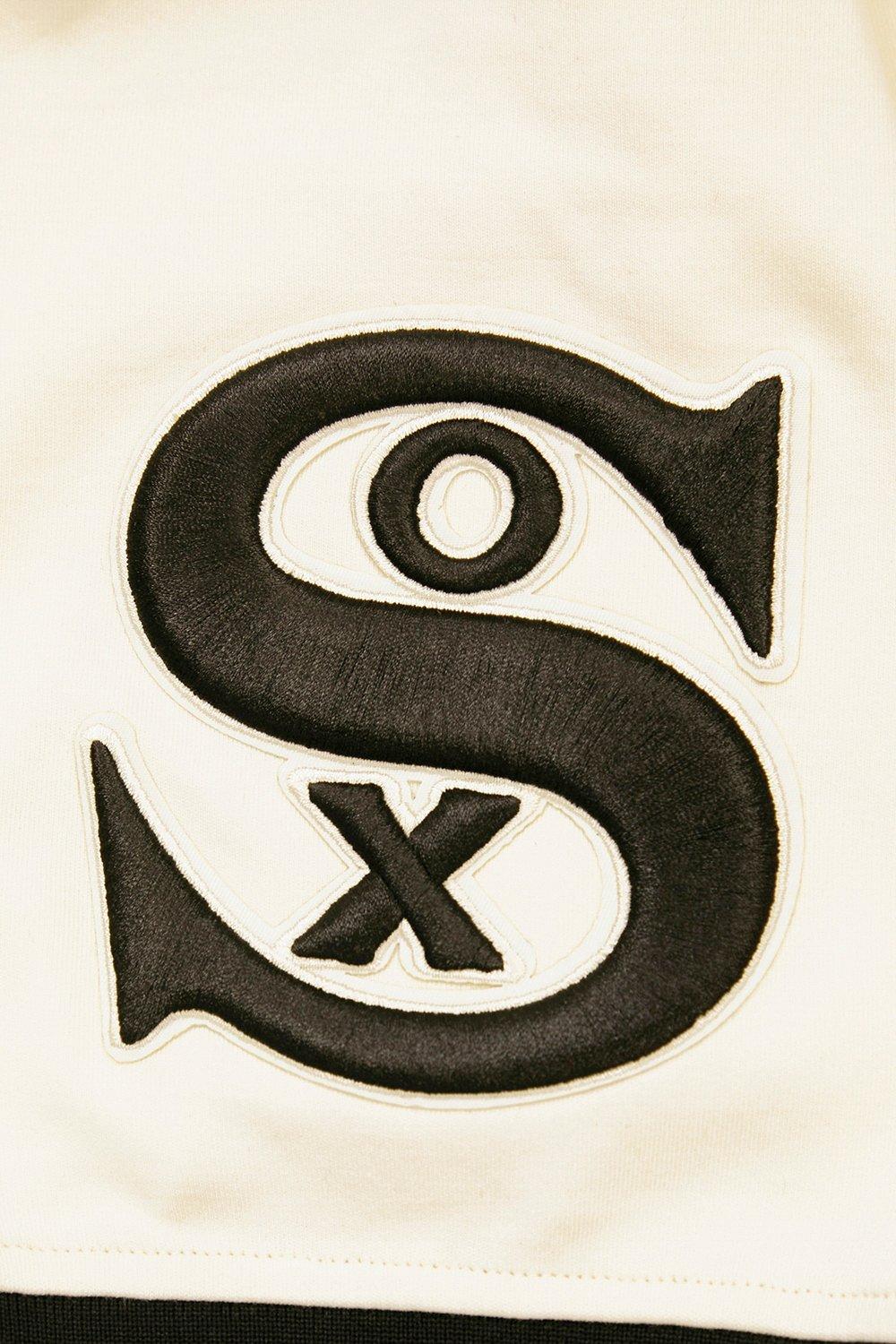Pro Standard Men's MLB Chicago White Sox Retro Classic Double Knit Tee -Eggshell/Black - EGGSHELL/BLACK Thumbnail View 6