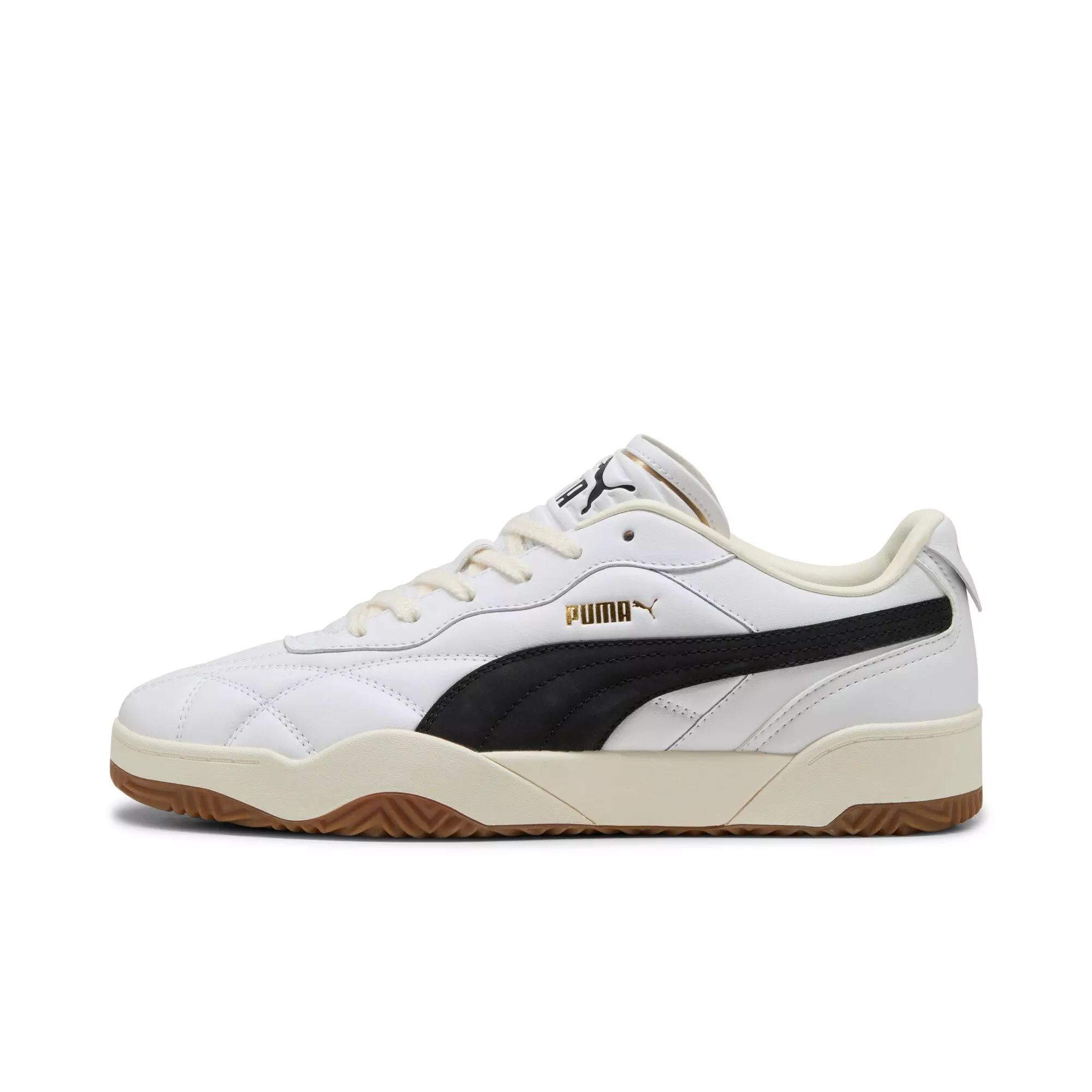 PUMA Tifosi Lux "White/Black/Gum" Men's Shoe - WHITE/BLACK/GUM