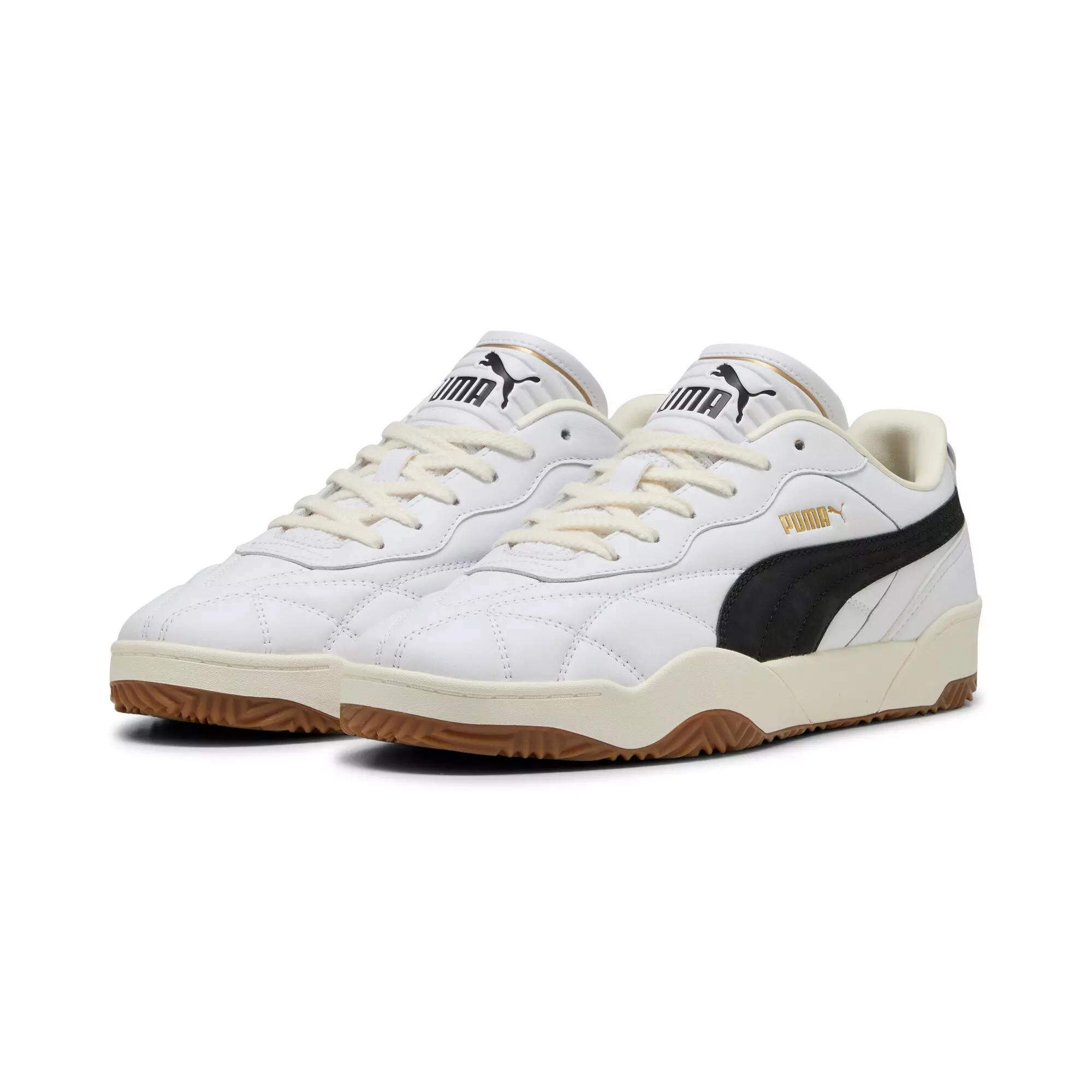 PUMA Tifosi Lux "White/Black/Gum" Men's Shoe - WHITE/BLACK/GUM