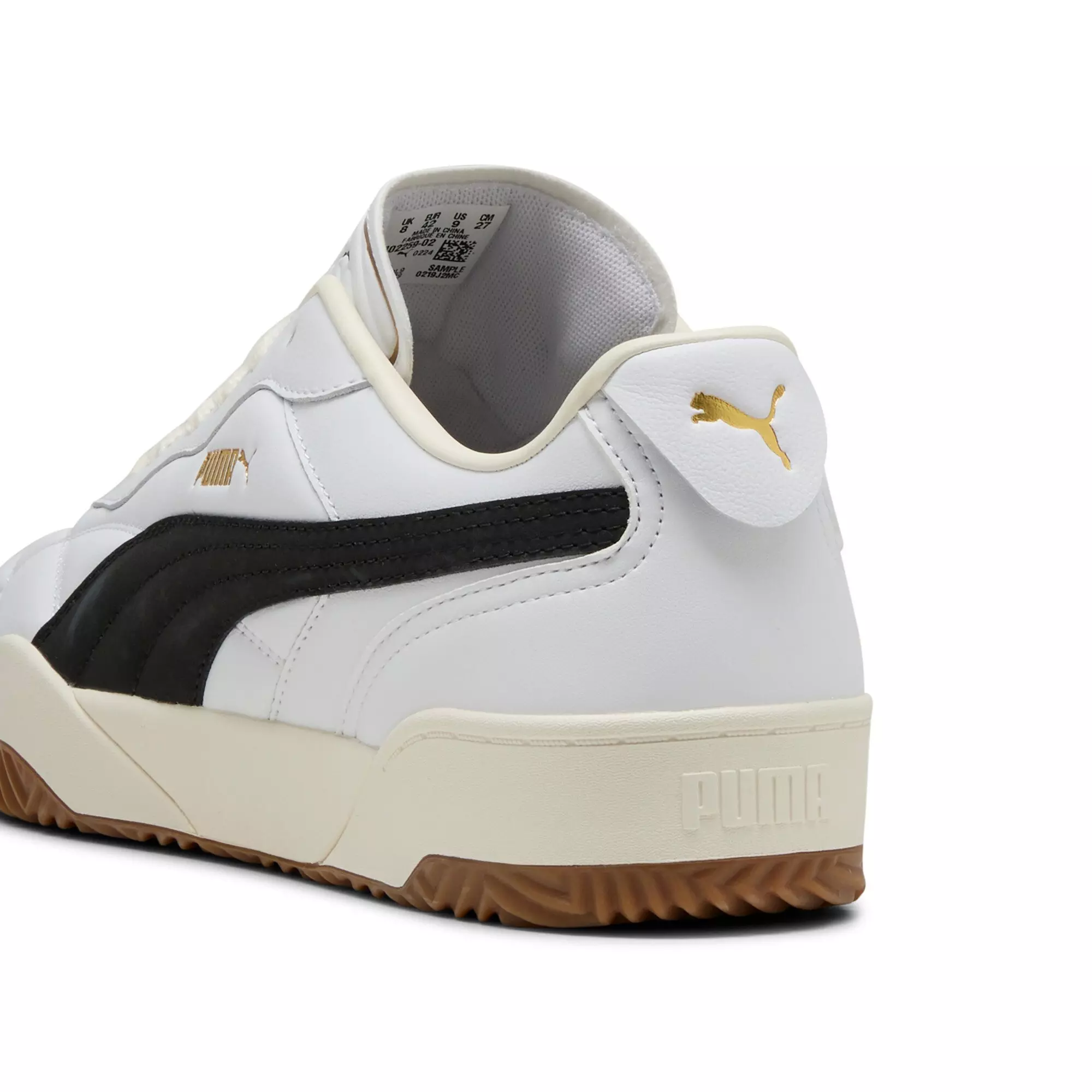 PUMA Tifosi Lux "White/Black/Gum" Men's Shoe - WHITE/BLACK/GUM