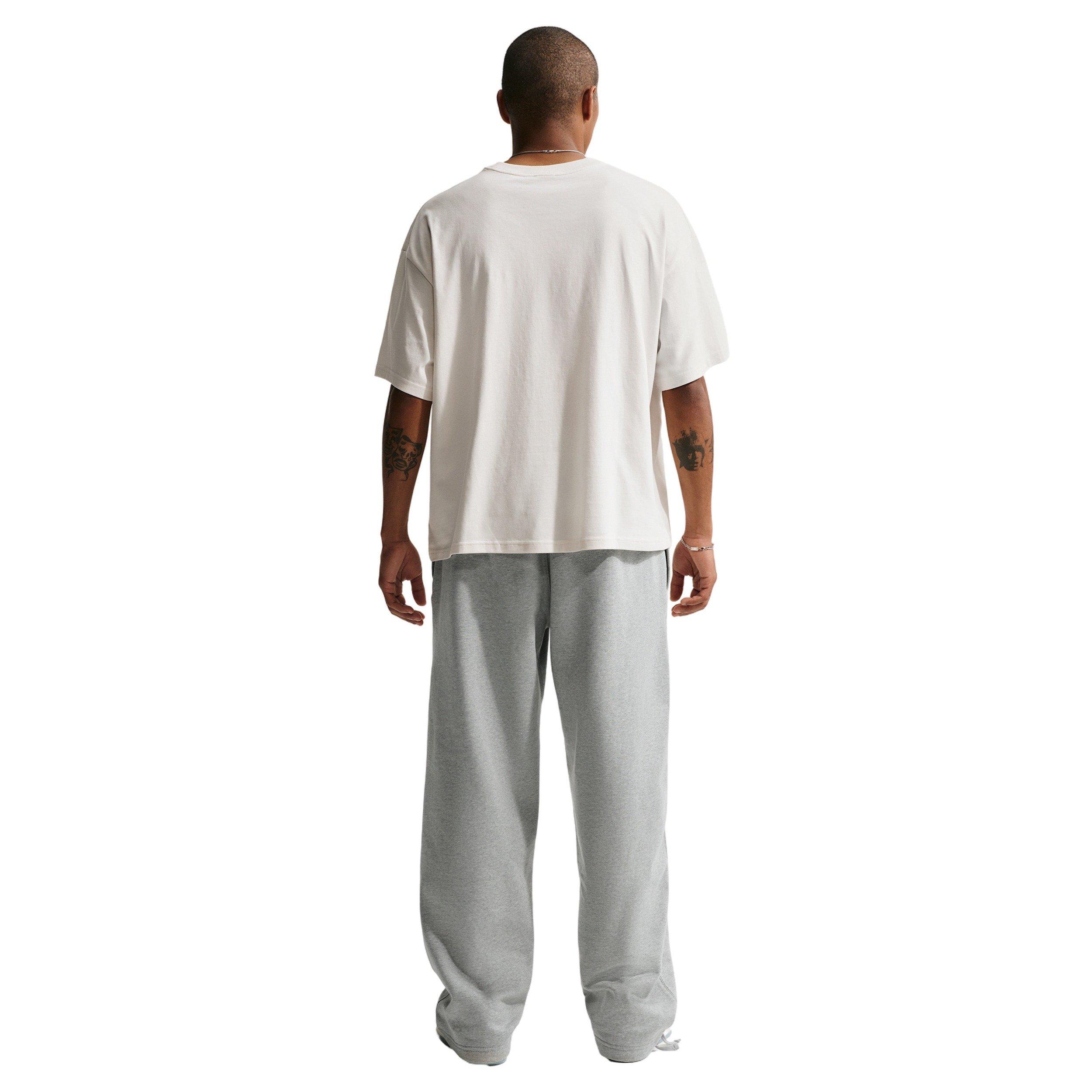 Nike Men's Solo Swoosh Open-Hem Fleece Pants - GREY Thumbnail View 2