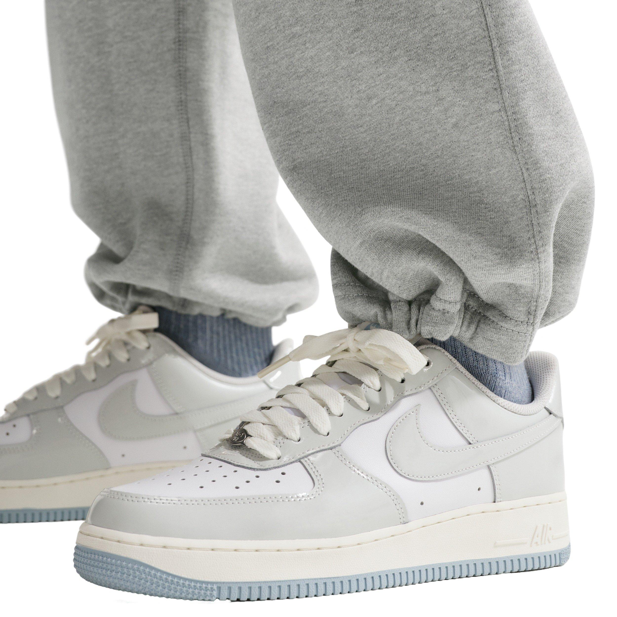 Nike Men's Solo Swoosh Open-Hem Fleece Pants - GREY Thumbnail View 4