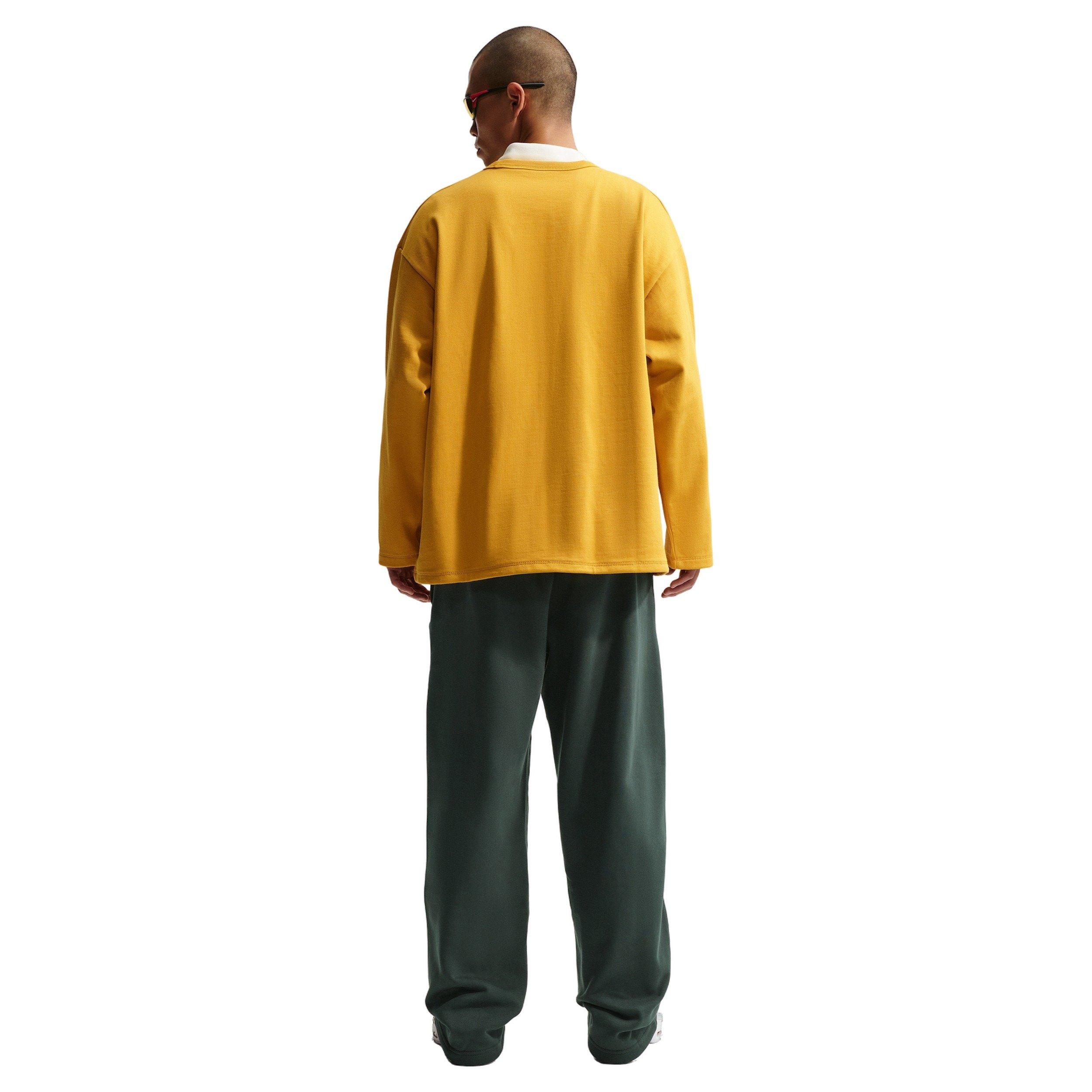 Nike Men's Solo Swoosh Open-Hem Fleece Pants - BLACK SPRUCE Thumbnail View 4