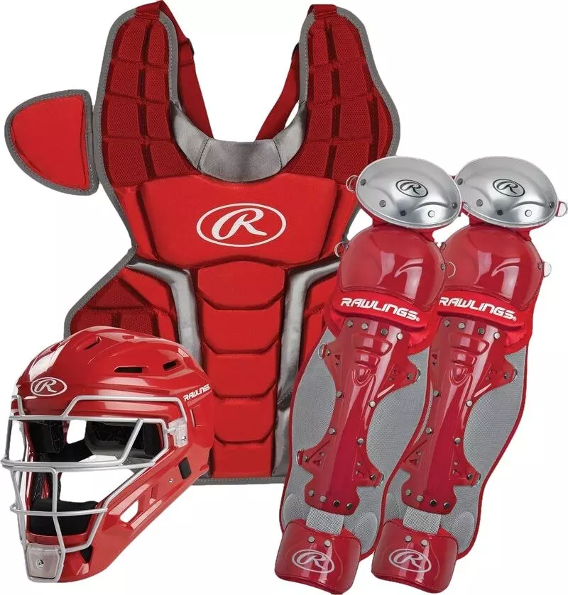 Rawlings Youth Renegade 2.0 Catcher's Gear Set - RED/SILVER