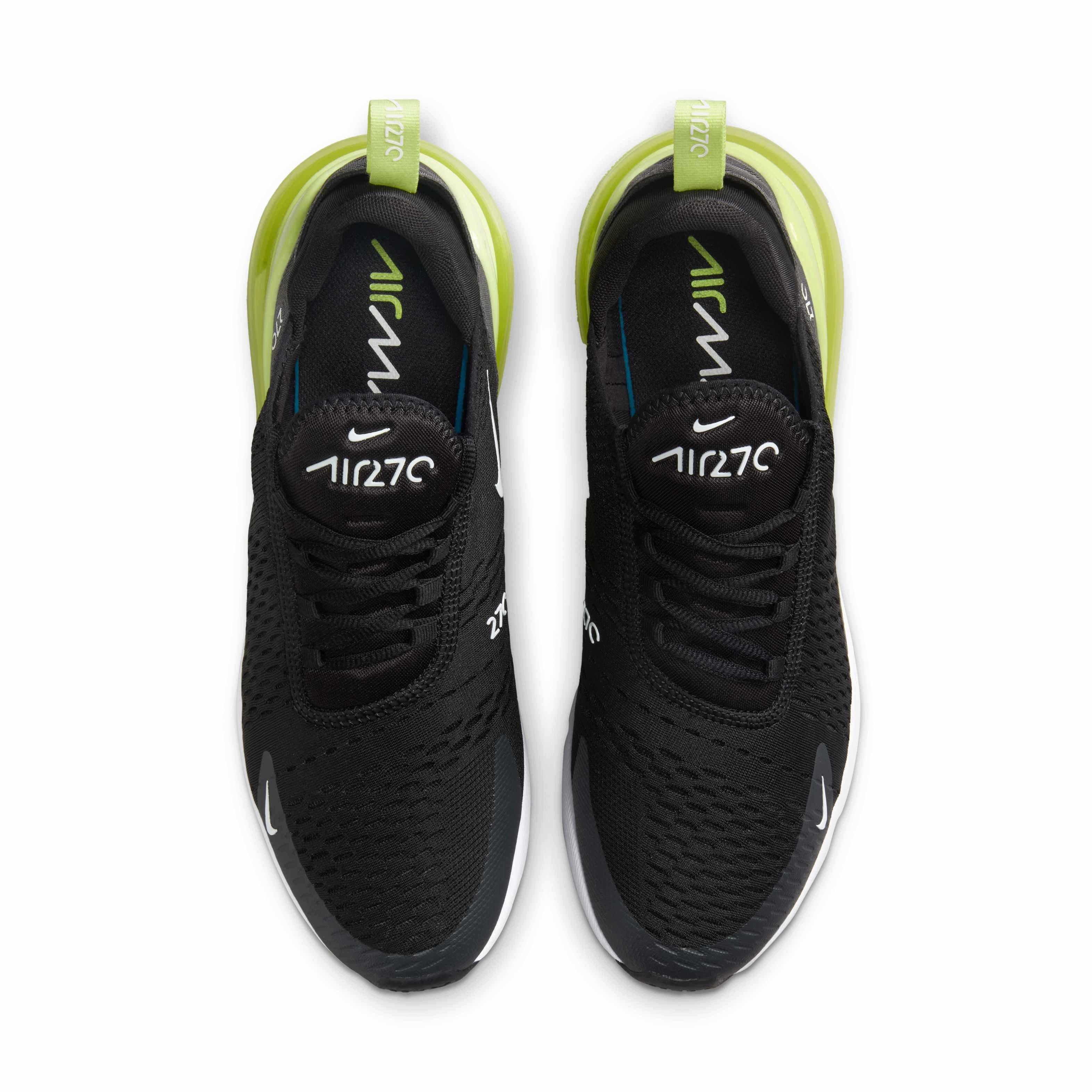 Nike Air Max 270 "Light Lemon Twist/Black/Anthracite/White" Men's Shoe - BLACK/WHITE/YELLOW Thumbnail View 4
