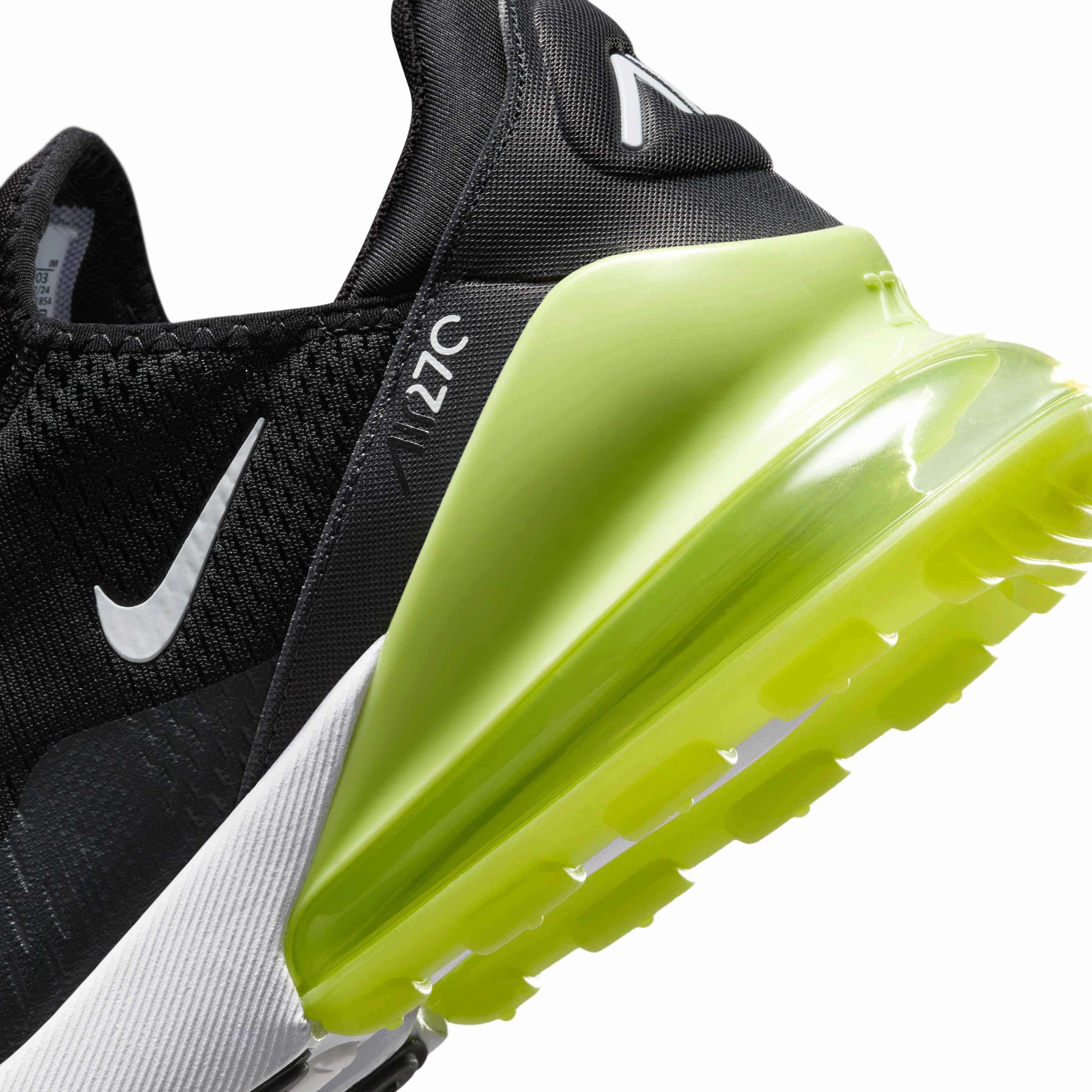 Nike Air Max 270 "Light Lemon Twist/Black/Anthracite/White" Men's Shoe - BLACK/WHITE/YELLOW Thumbnail View 8