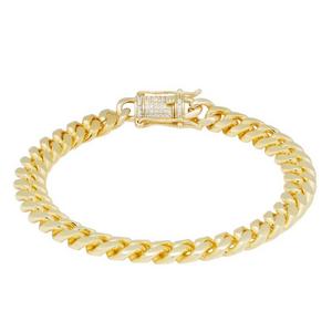 King Ice 8mm Miami Cuban Link Bracelet - GOLD