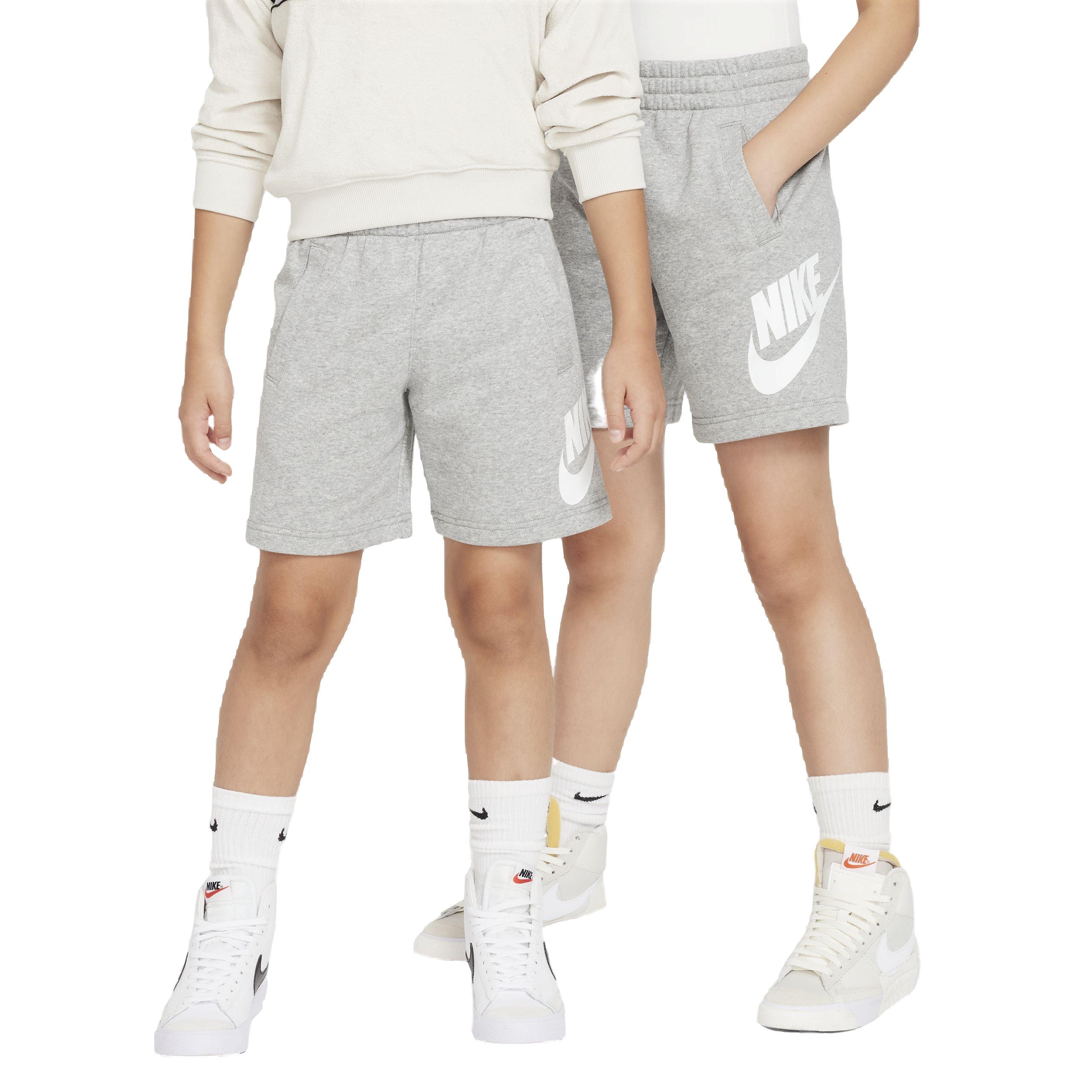Nike Big Kids' Sportswear Club French Terry HBR Shorts - Grey - GREY Thumbnail View 1
