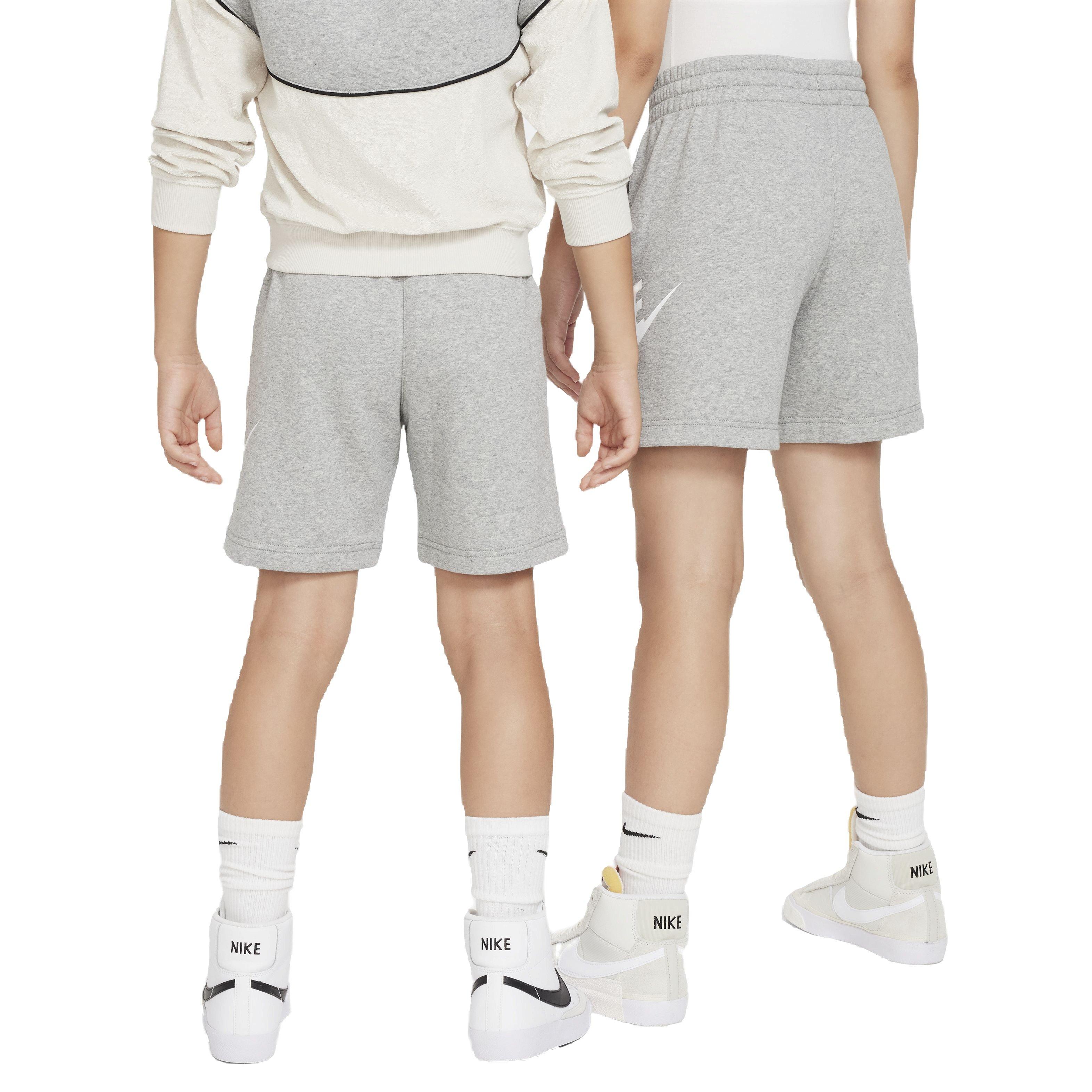 Nike Big Kids' Sportswear Club French Terry HBR Shorts - Grey - GREY Thumbnail View 2