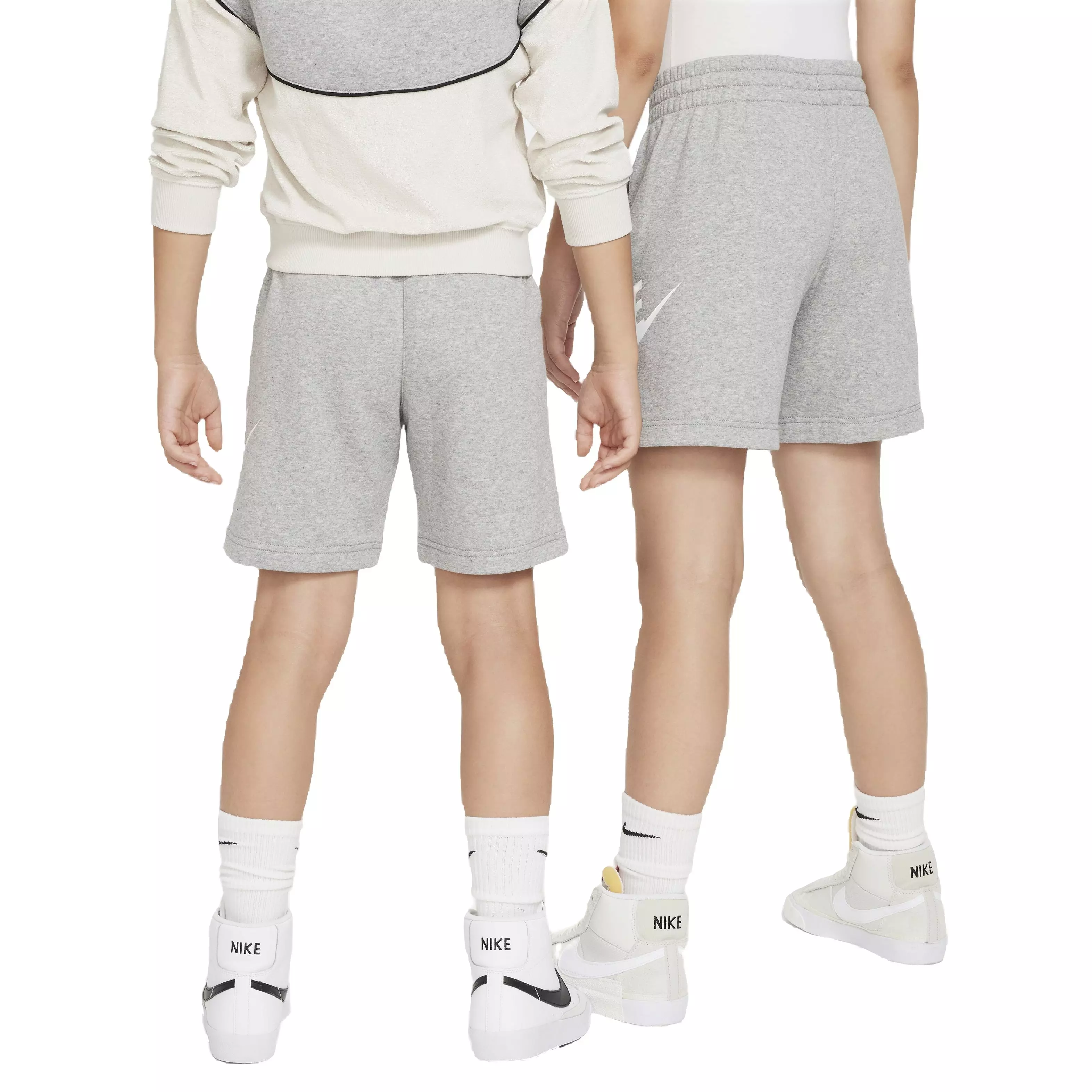 Nike Big Kids' Sportswear Club French Terry HBR Shorts -Grey - GREY