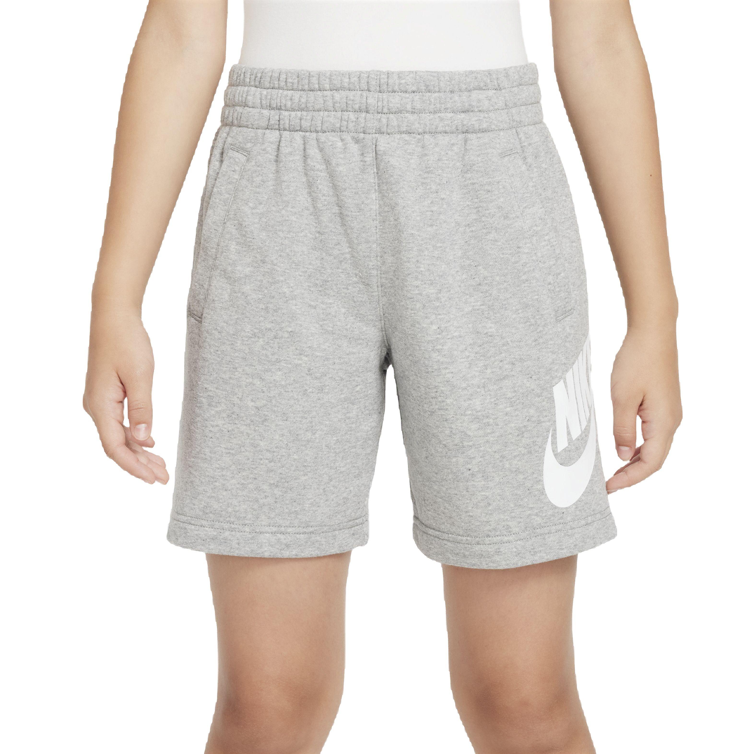 Nike Big Kids' Sportswear Club French Terry HBR Shorts - Grey - GREY Thumbnail View 3