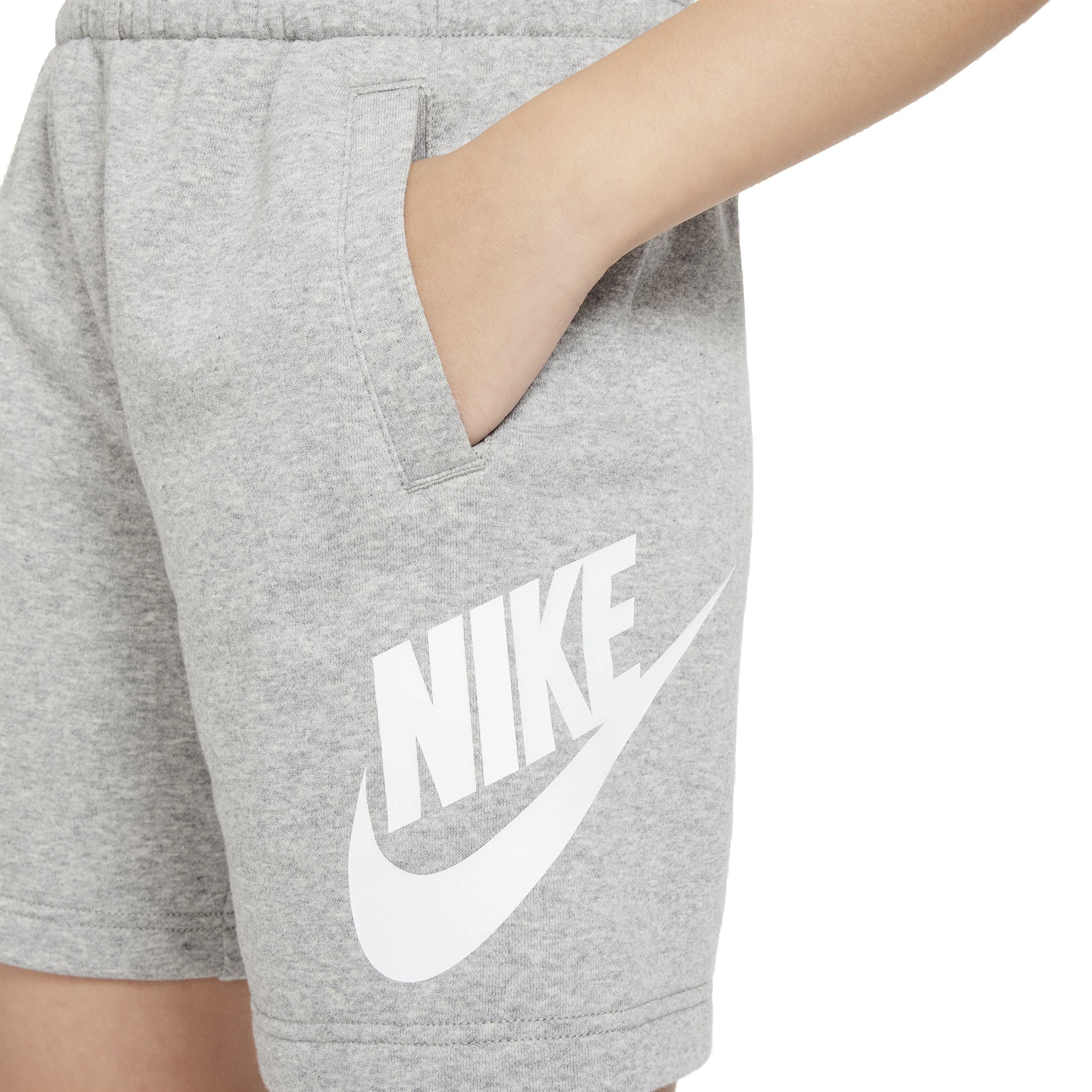 Nike Big Kids' Sportswear Club French Terry HBR Shorts - Grey - GREY Thumbnail View 6