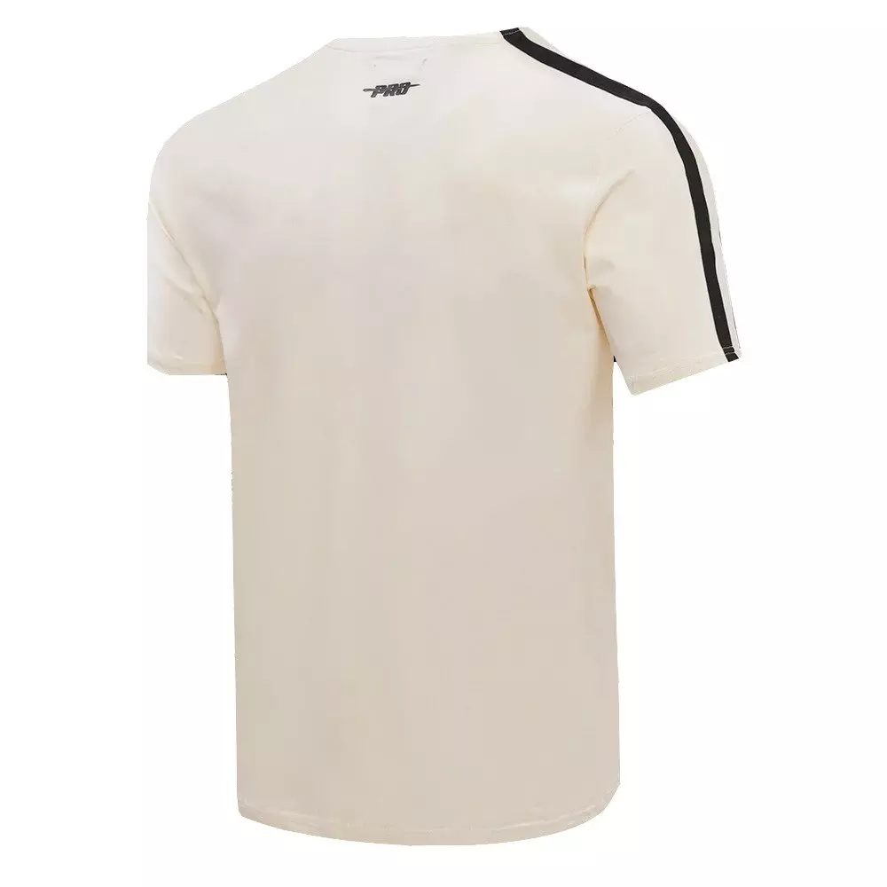 Pro Standard Men's MLB Chicago White Sox Retro Classic Single Jersey Striped Tee -Eggshell/Black - EGGSHELL/BLACK