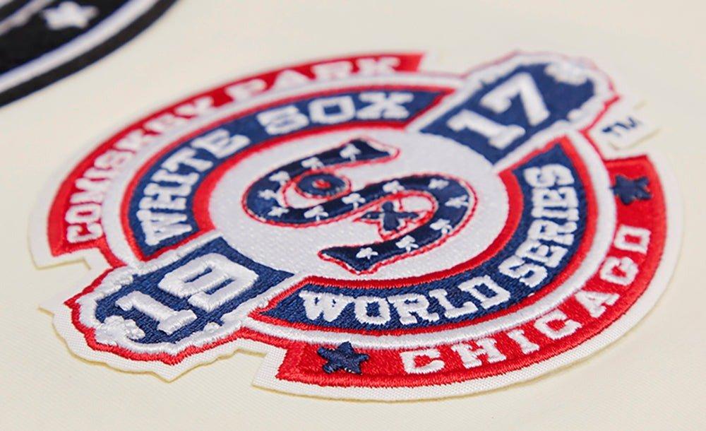 Pro Standard Men's MLB Chicago White Sox Retro Classic Single Jersey Striped Tee -Eggshell/Black - EGGSHELL/BLACK Thumbnail View 5