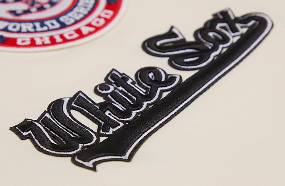 Pro Standard Men's MLB Chicago White Sox Retro Classic Single Jersey Striped Tee - Eggshell/Black - EGGSHELL/BLACK Thumbnail View 6