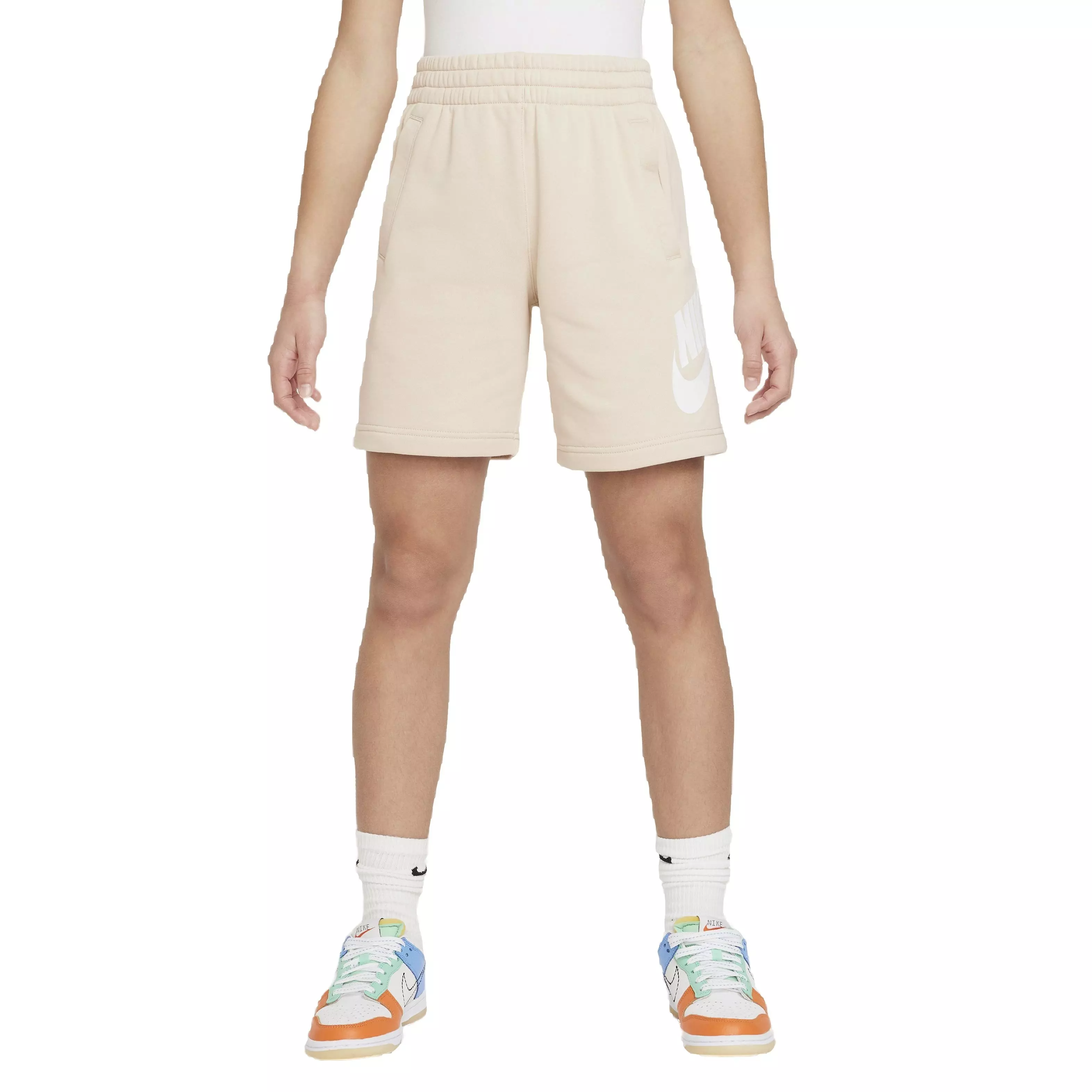 Nike Big Kids' Sportswear Club French Terry HBR Shorts -Brown - BROWN