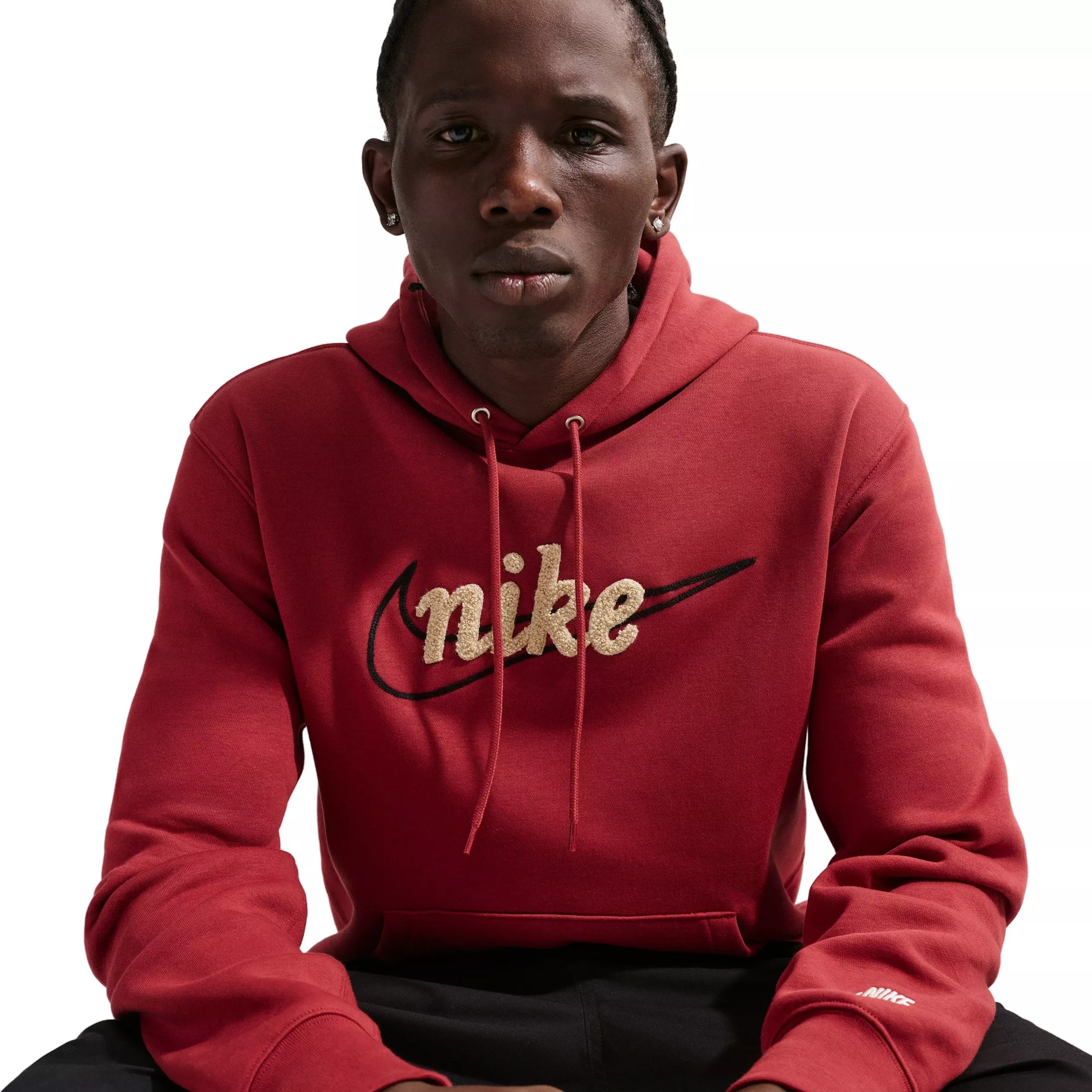 Nike Men's Sportswear Club BB CTB Fleece Hoodie - CRIMSON