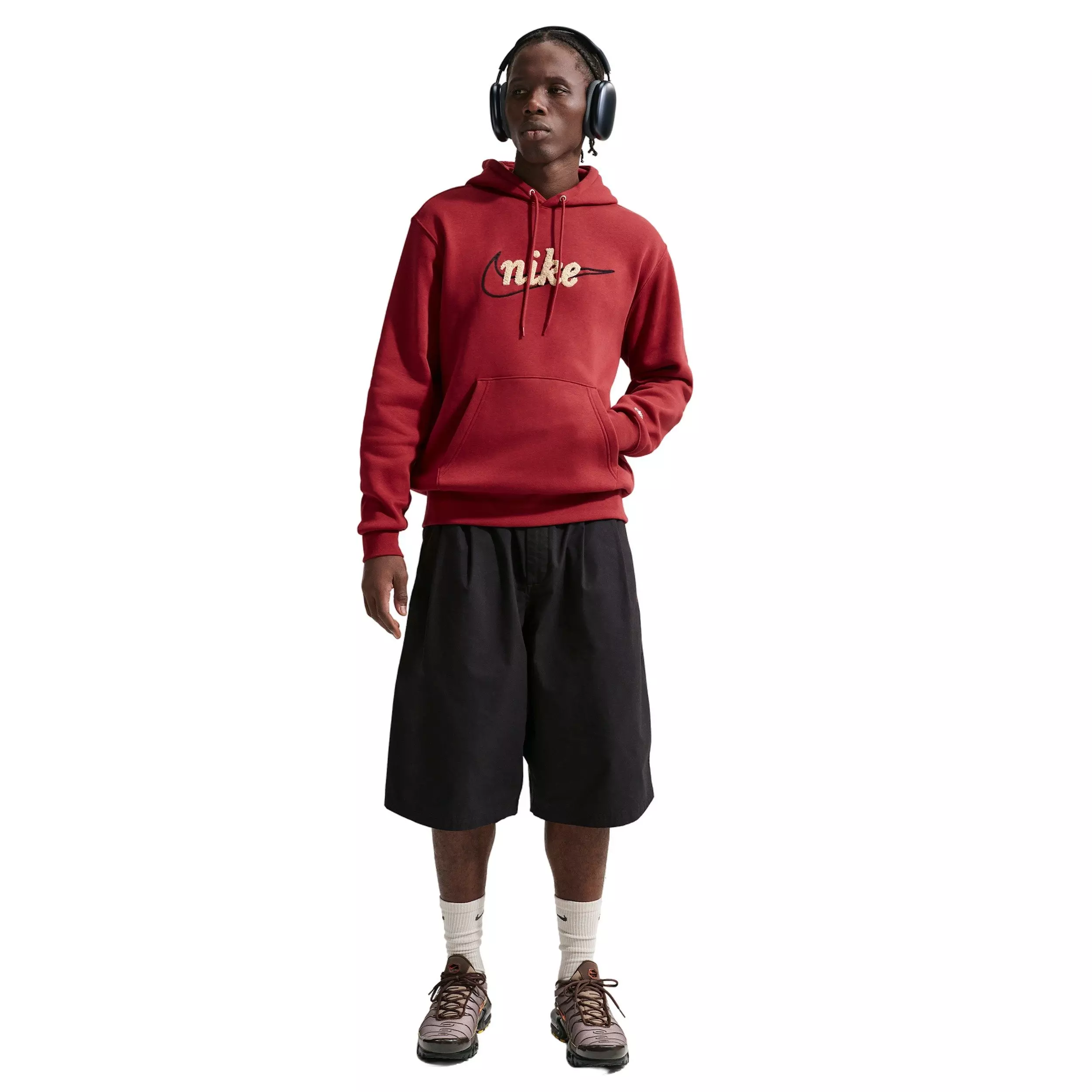 Nike Men's Sportswear Club BB CTB Fleece Hoodie - CRIMSON
